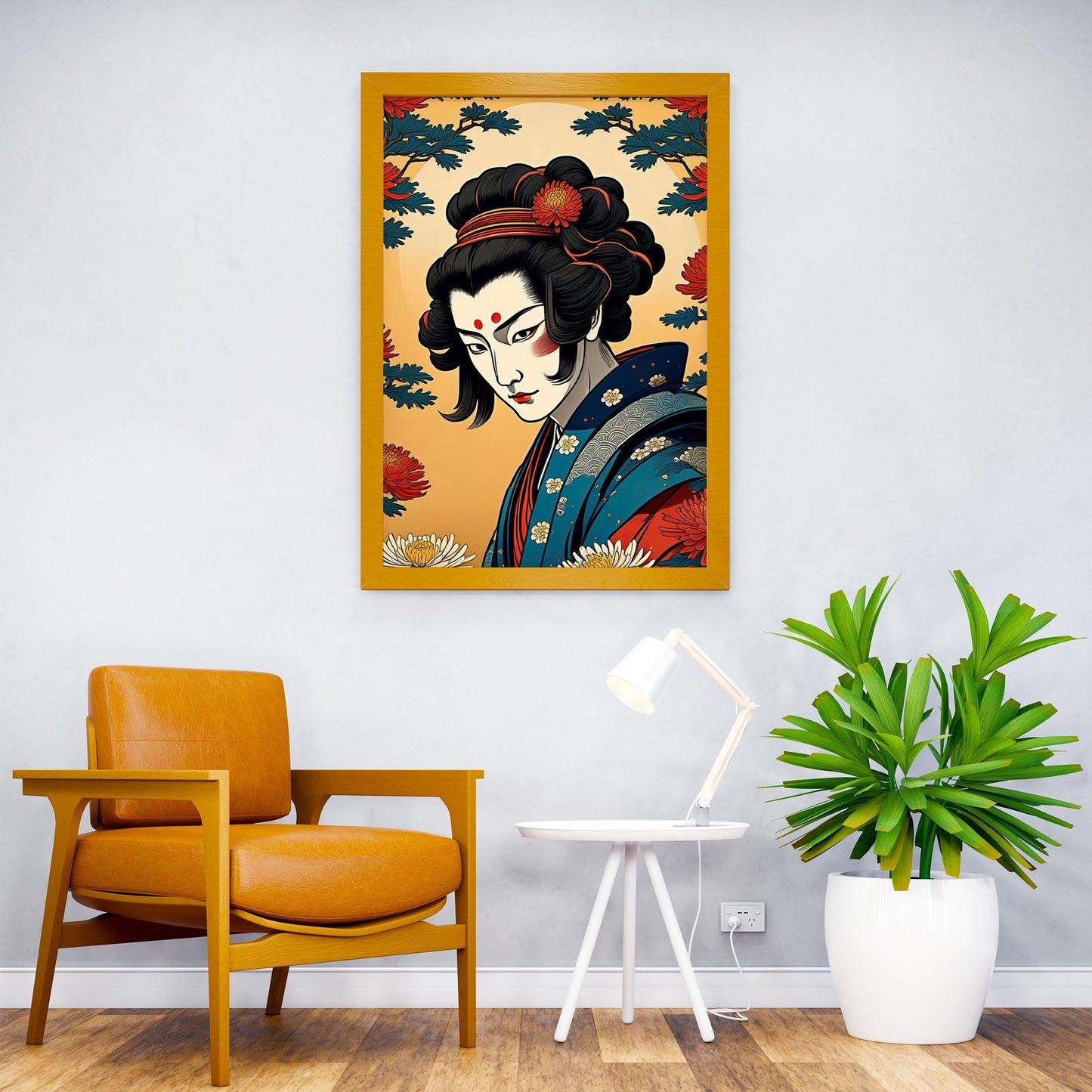 Asian Floral samurai Asian Style Poster | Wall Art for Home & Office | High-Quality Print