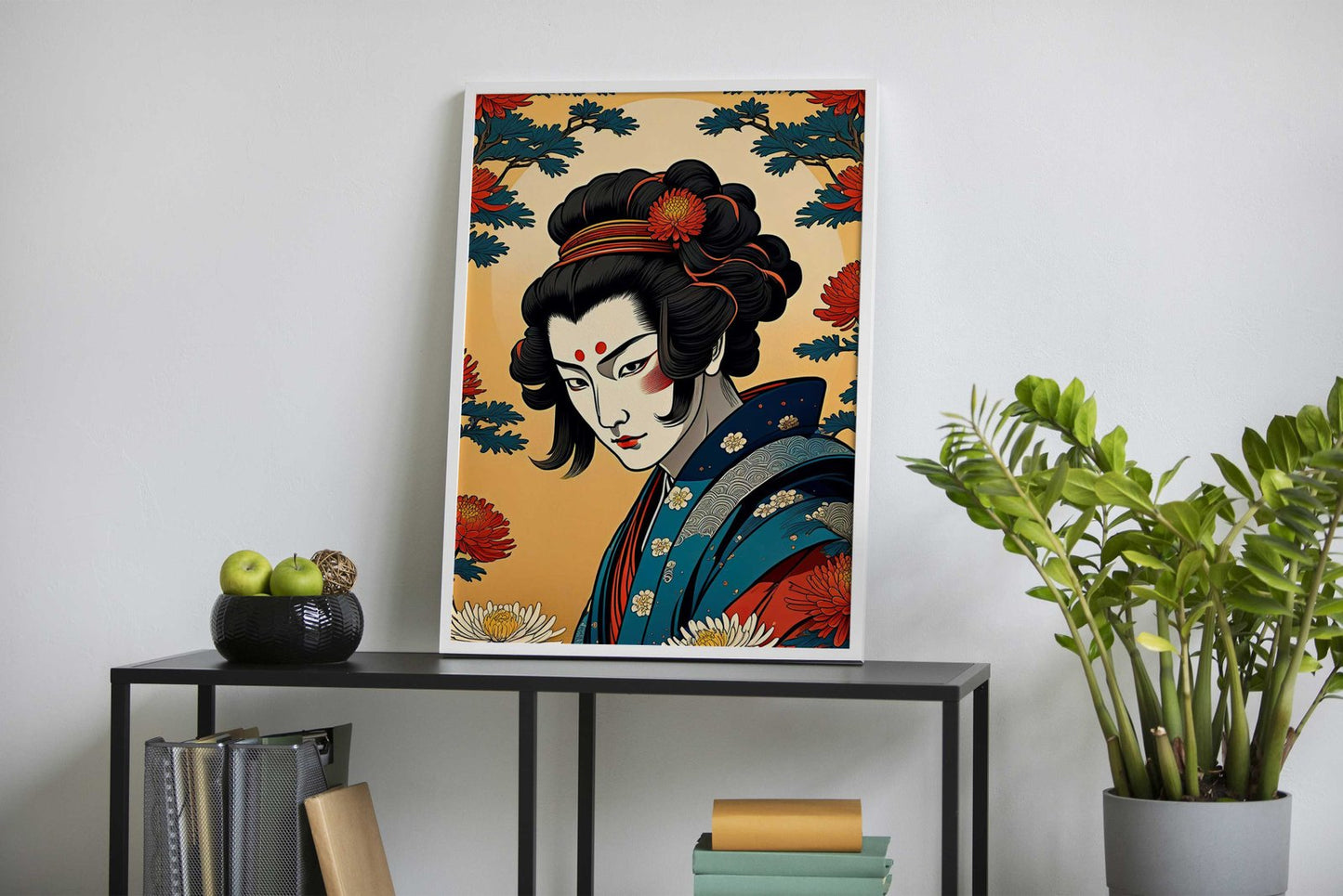 Asian Floral samurai Asian Style Poster | Wall Art for Home & Office | High-Quality Print