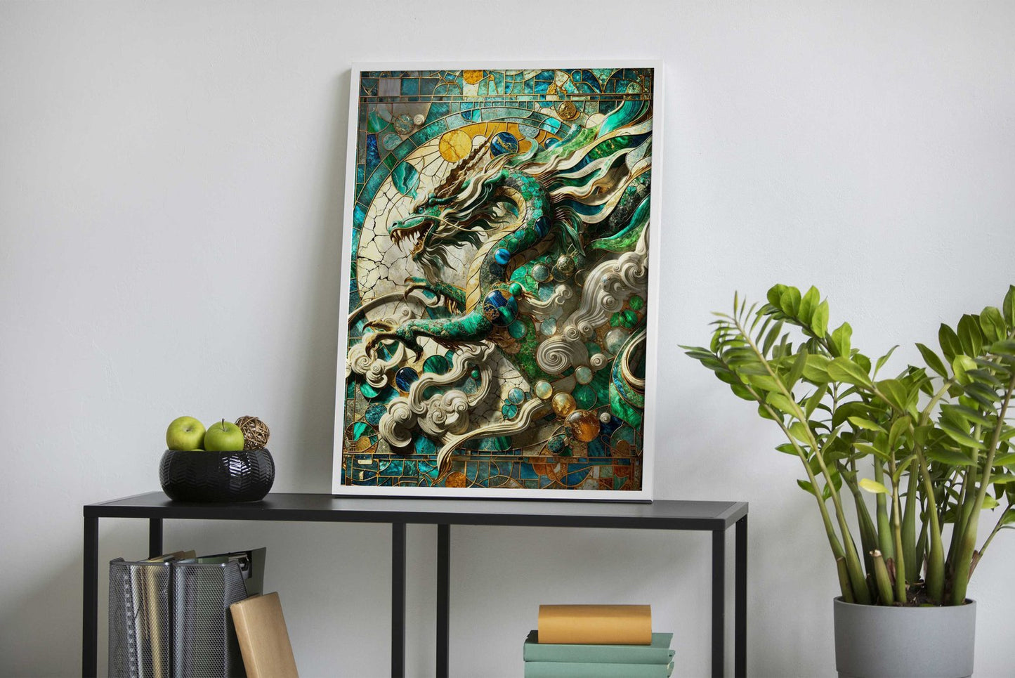 Asian Jade Dragon Kintsugi Asian Style Poster | Wall Art for Home & Office | High-Quality Print