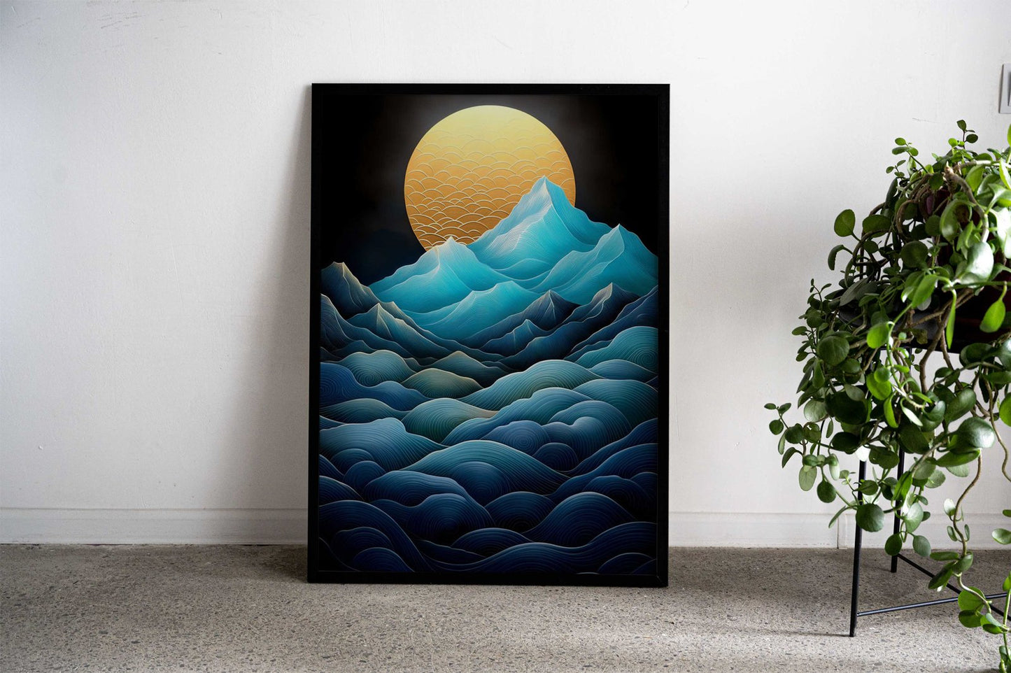 Asian Landscape Over Mountains Asian Style Poster | Wall Art for Home & Office | High-Quality Print