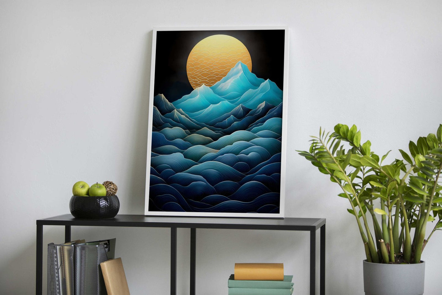 Asian Landscape Over Mountains Asian Style Poster | Wall Art for Home & Office | High-Quality Print