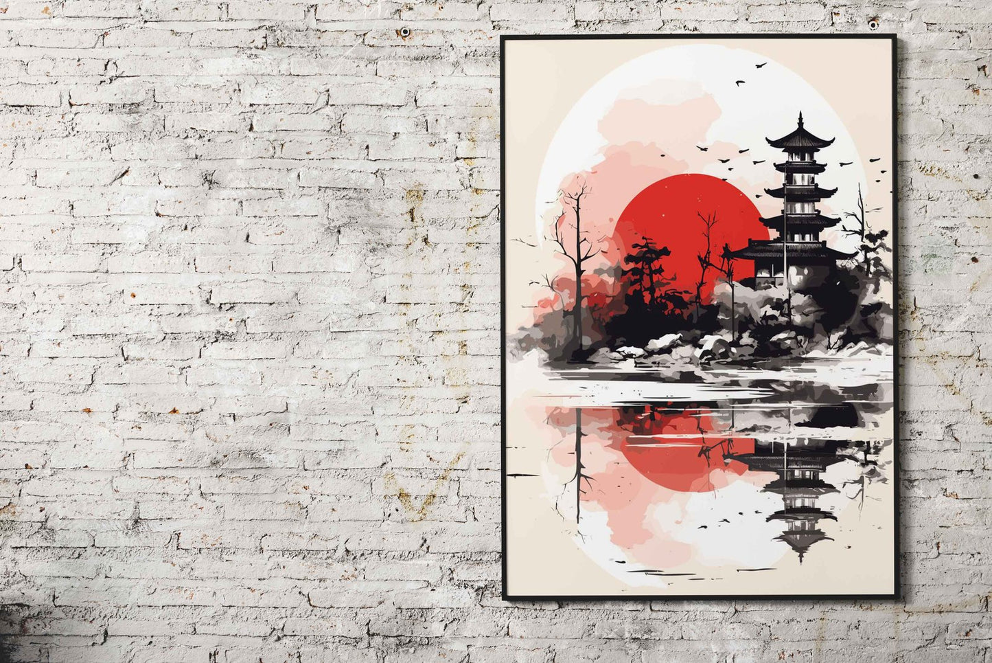 Asian Light Sun Landscape Asian Style Poster | Wall Art for Home & Office | High-Quality Print