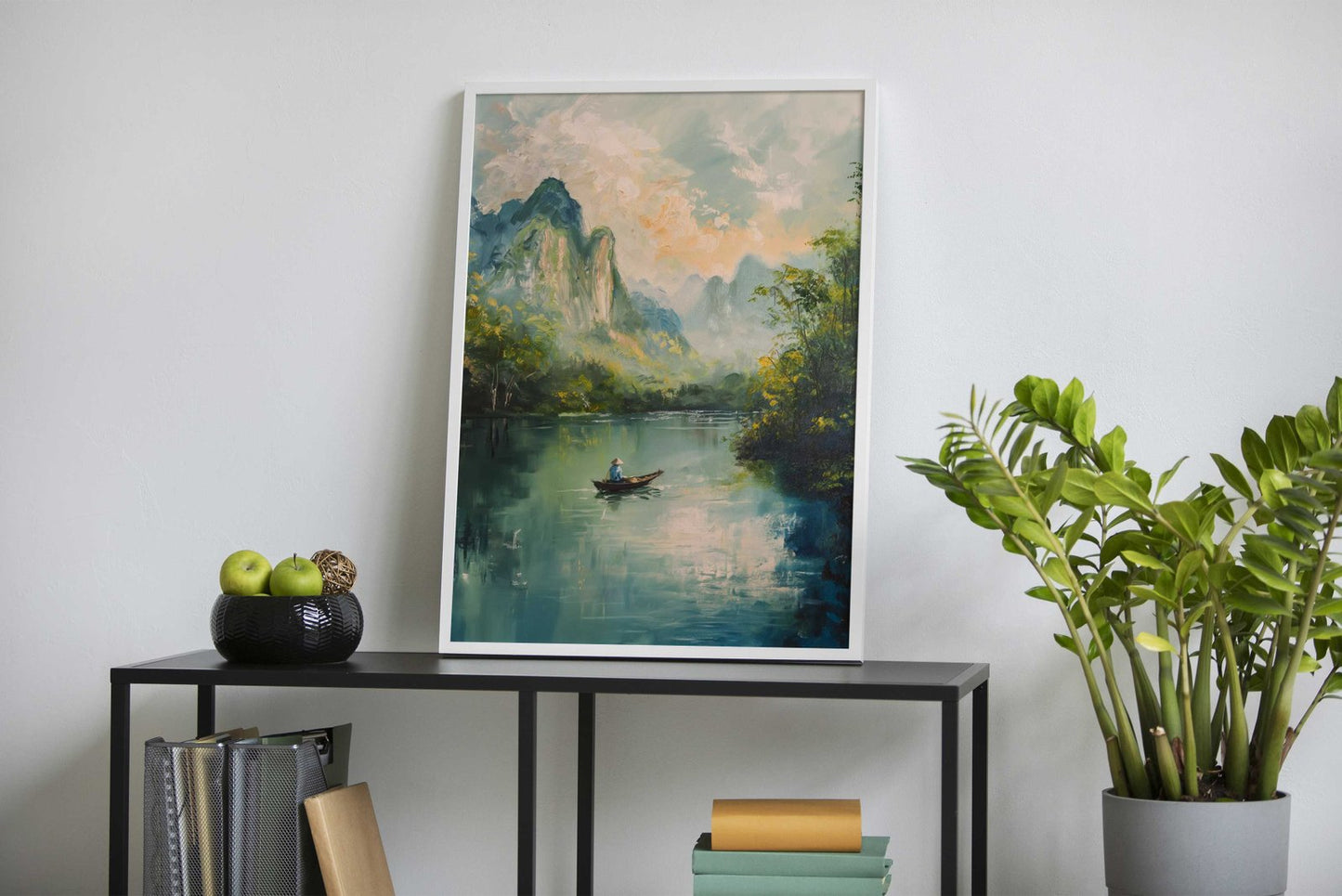 Asian Mountains River Asian Style Poster | Wall Art for Home & Office | High-Quality Print
