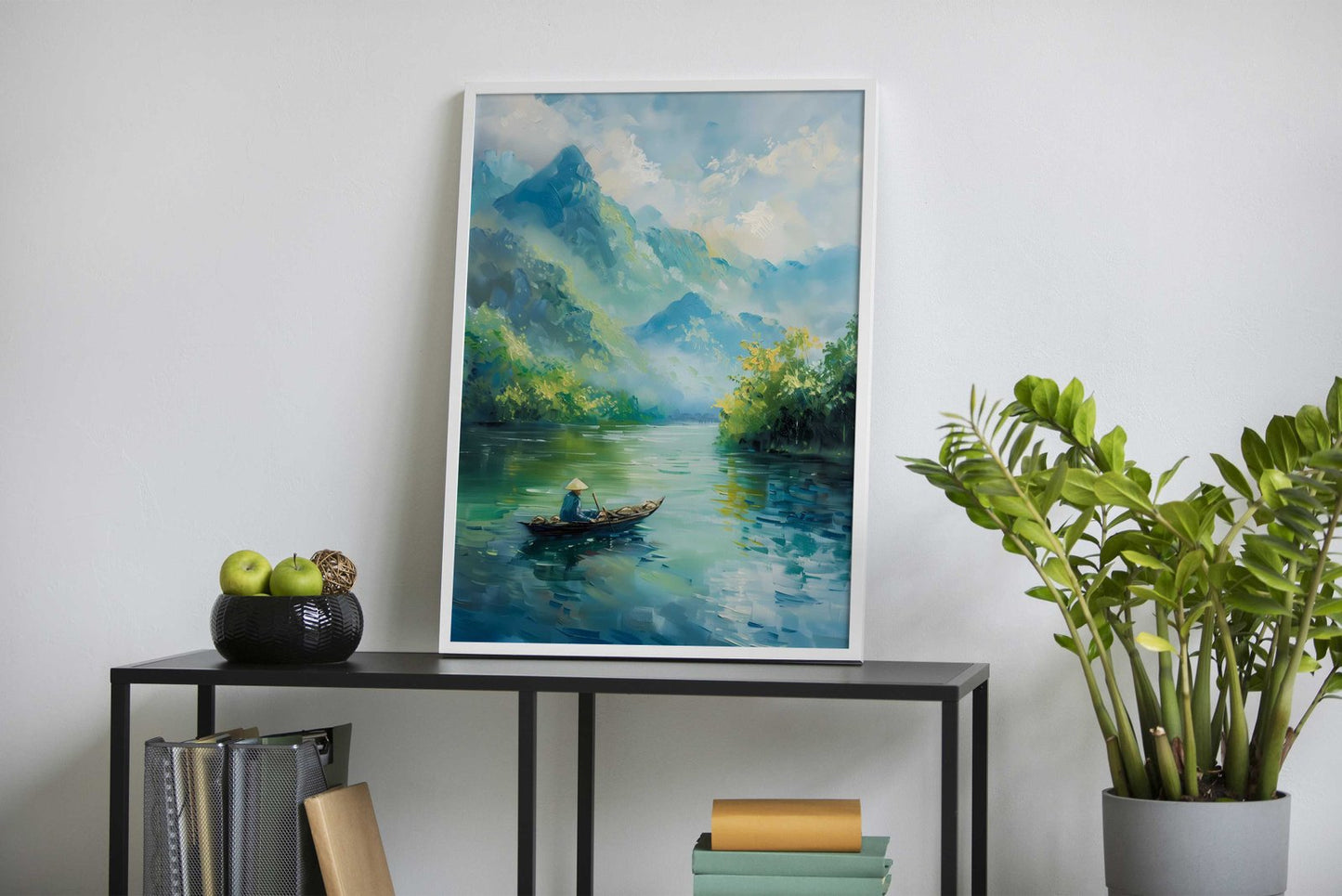 Asian River Mountains Asian Style Poster | Wall Art for Home & Office | High-Quality Print