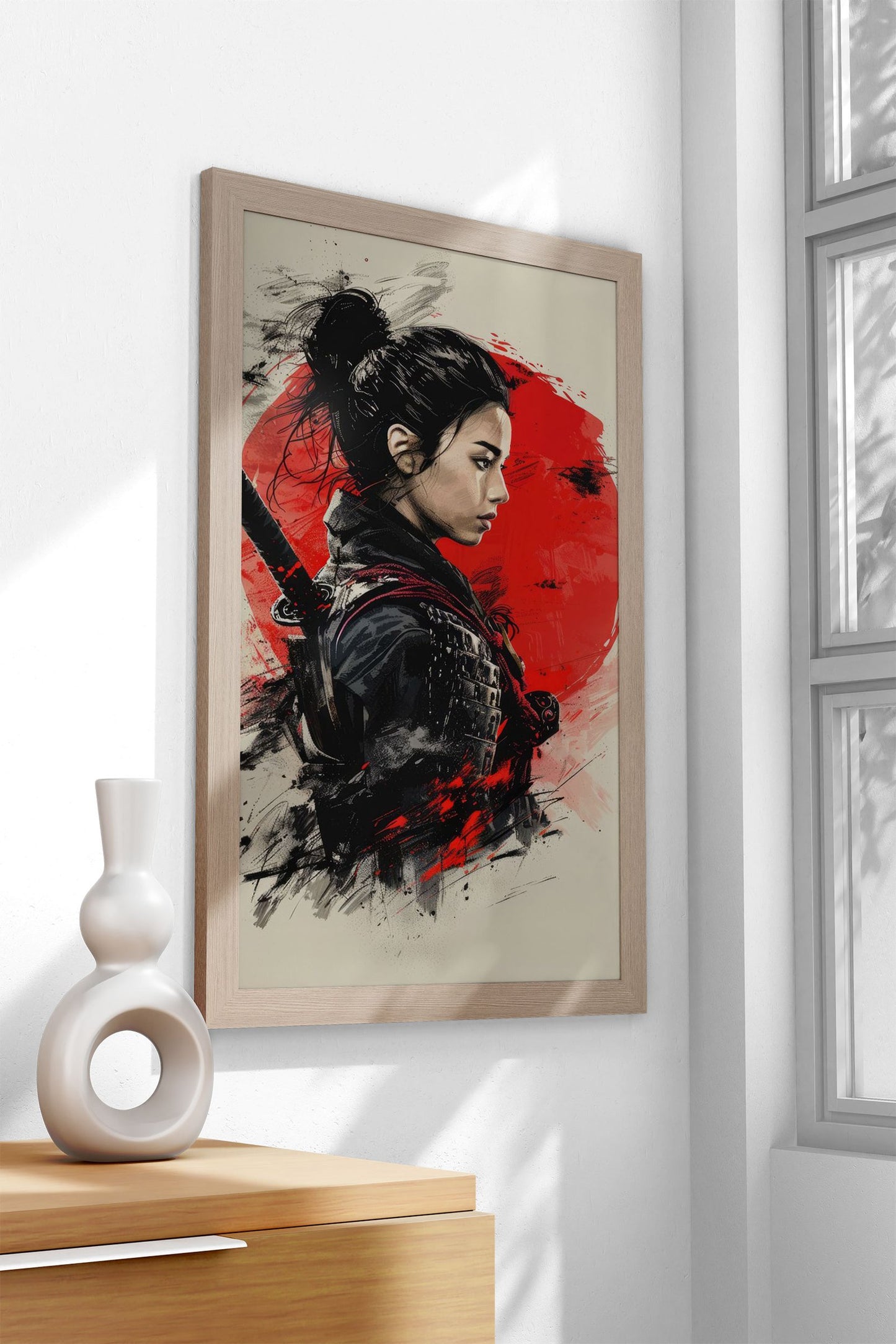 Asian Samurai Warrior Girl Asian Style Poster | Wall Art for Home & Office | High-Quality Print