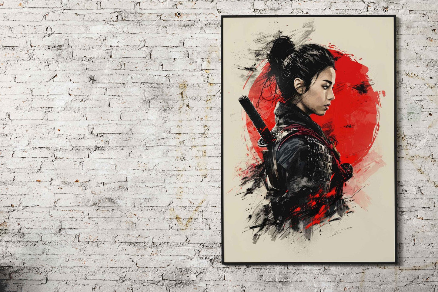 Asian Samurai Warrior Girl Asian Style Poster | Wall Art for Home & Office | High-Quality Print
