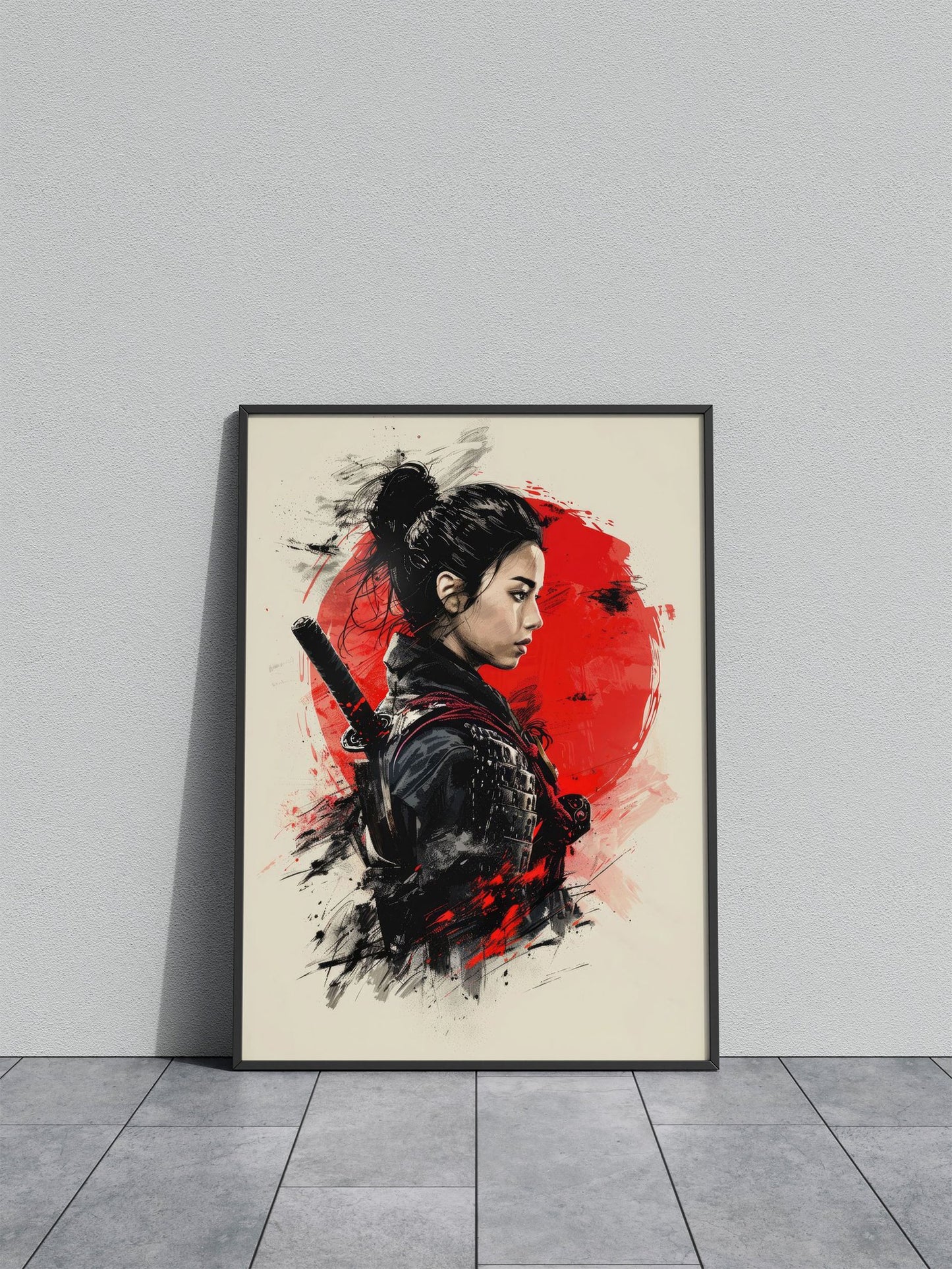 Asian Samurai Warrior Girl Asian Style Poster | Wall Art for Home & Office | High-Quality Print