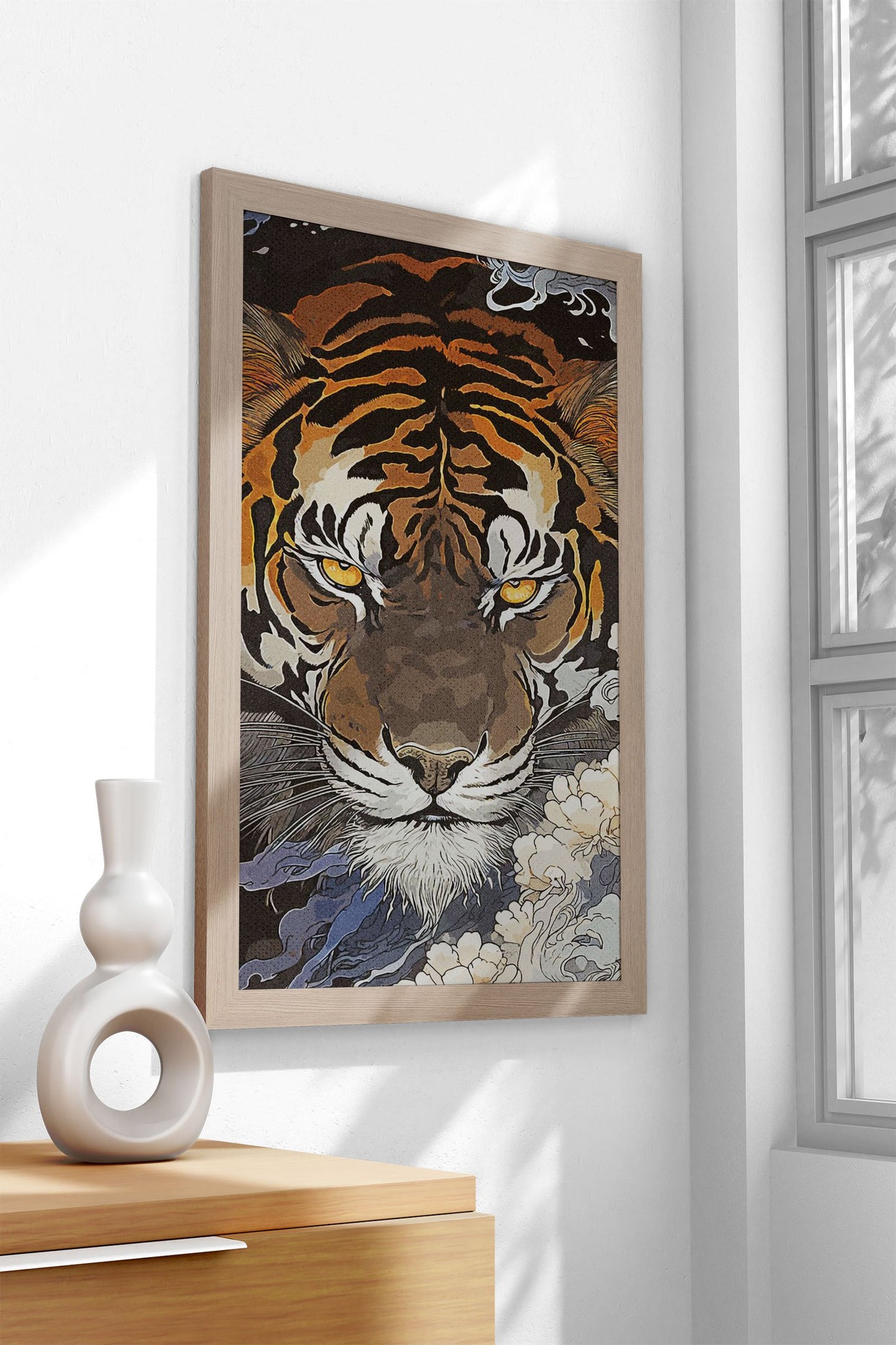 Asian Tiger Asian Style Poster | Wall Art for Home & Office | High-Quality Print