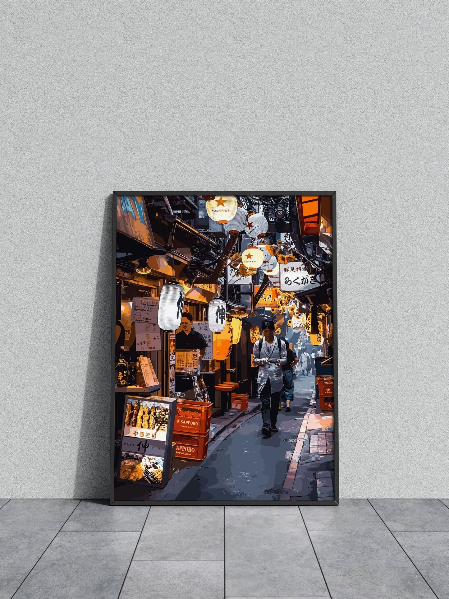 Asian Traditional Market Asian Style Poster | Wall Art for Home & Office | High-Quality Print