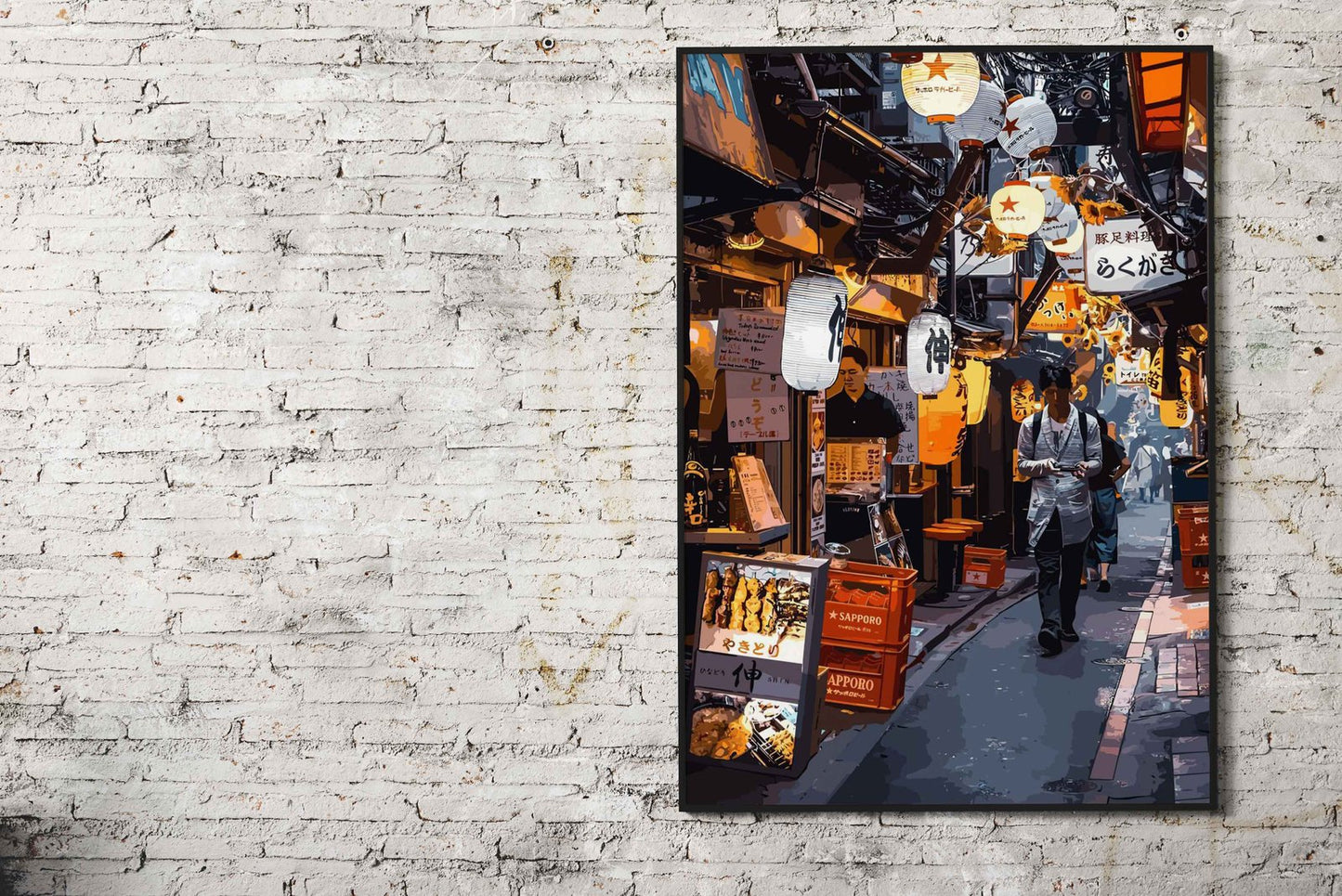 Asian Traditional Market Asian Style Poster | Wall Art for Home & Office | High-Quality Print