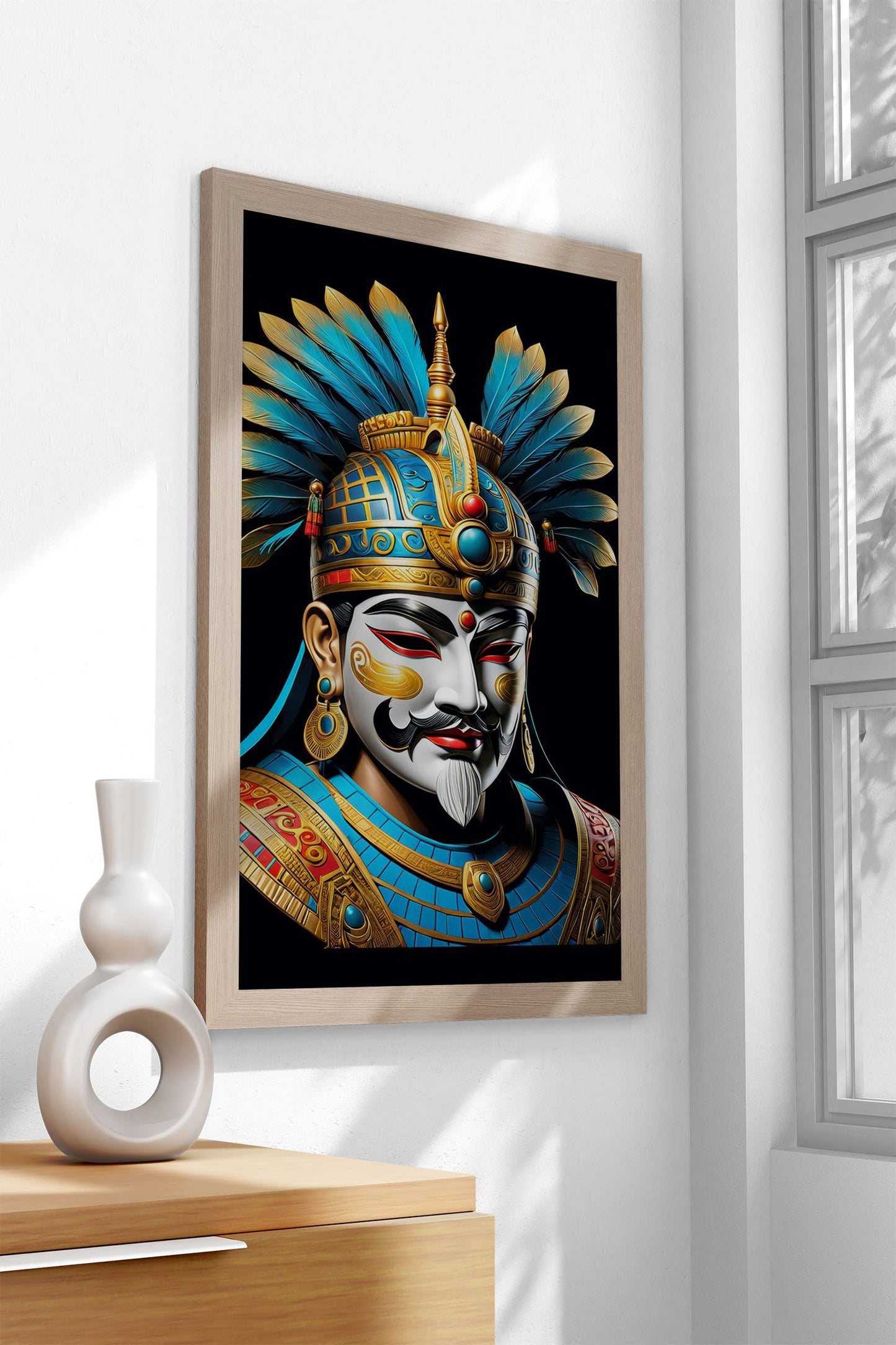 Asian Warrior Bust Asian Style Poster | Wall Art for Home & Office | High-Quality Print