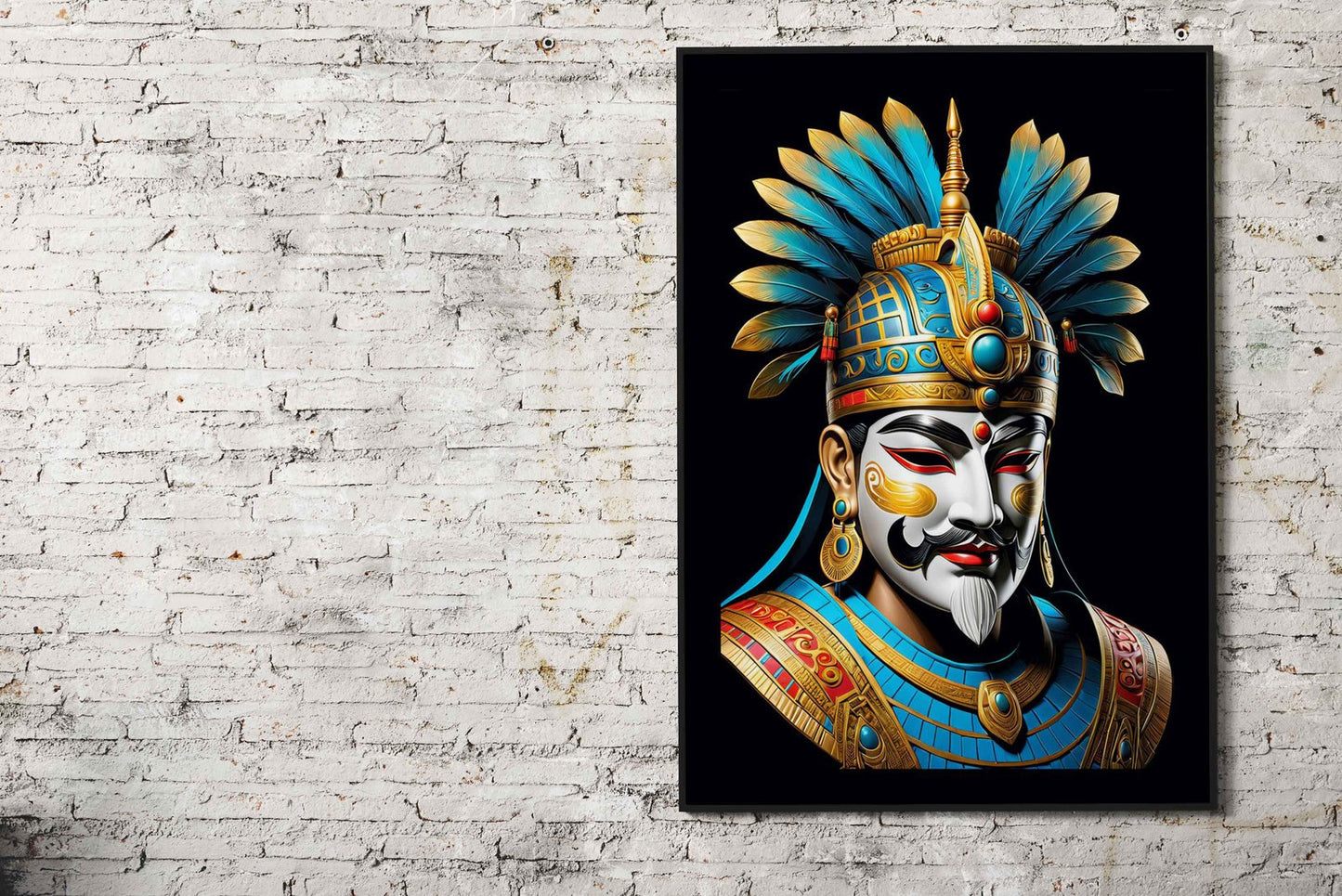 Asian Warrior Bust Asian Style Poster | Wall Art for Home & Office | High-Quality Print