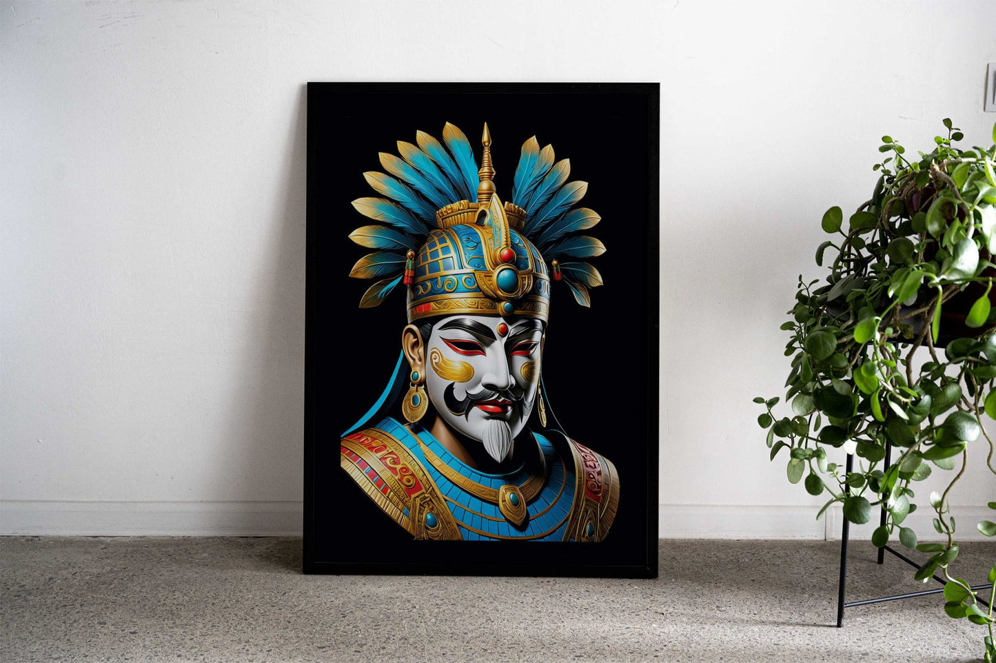 Asian Warrior Bust Asian Style Poster | Wall Art for Home & Office | High-Quality Print