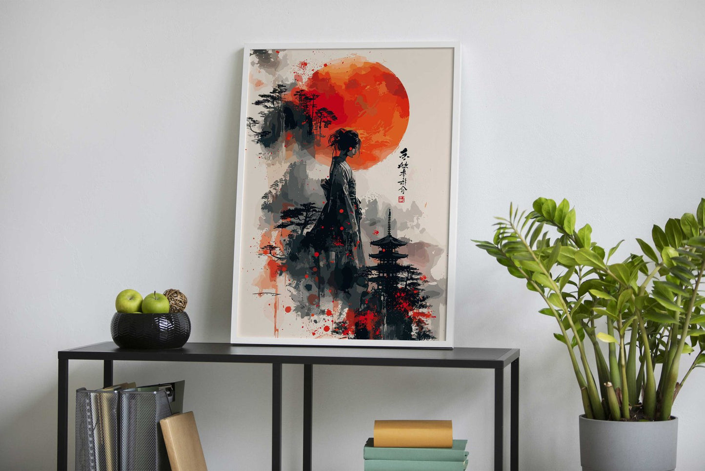 Asian Woman Standing There Asian Style Poster | Wall Art for Home & Office | High-Quality Print