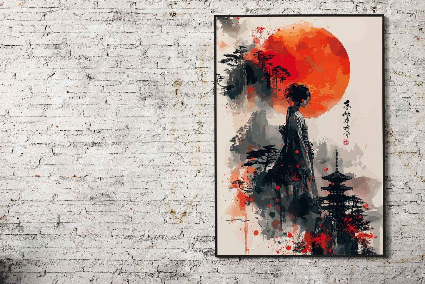 Asian Woman Standing There Asian Style Poster | Wall Art for Home & Office | High-Quality Print