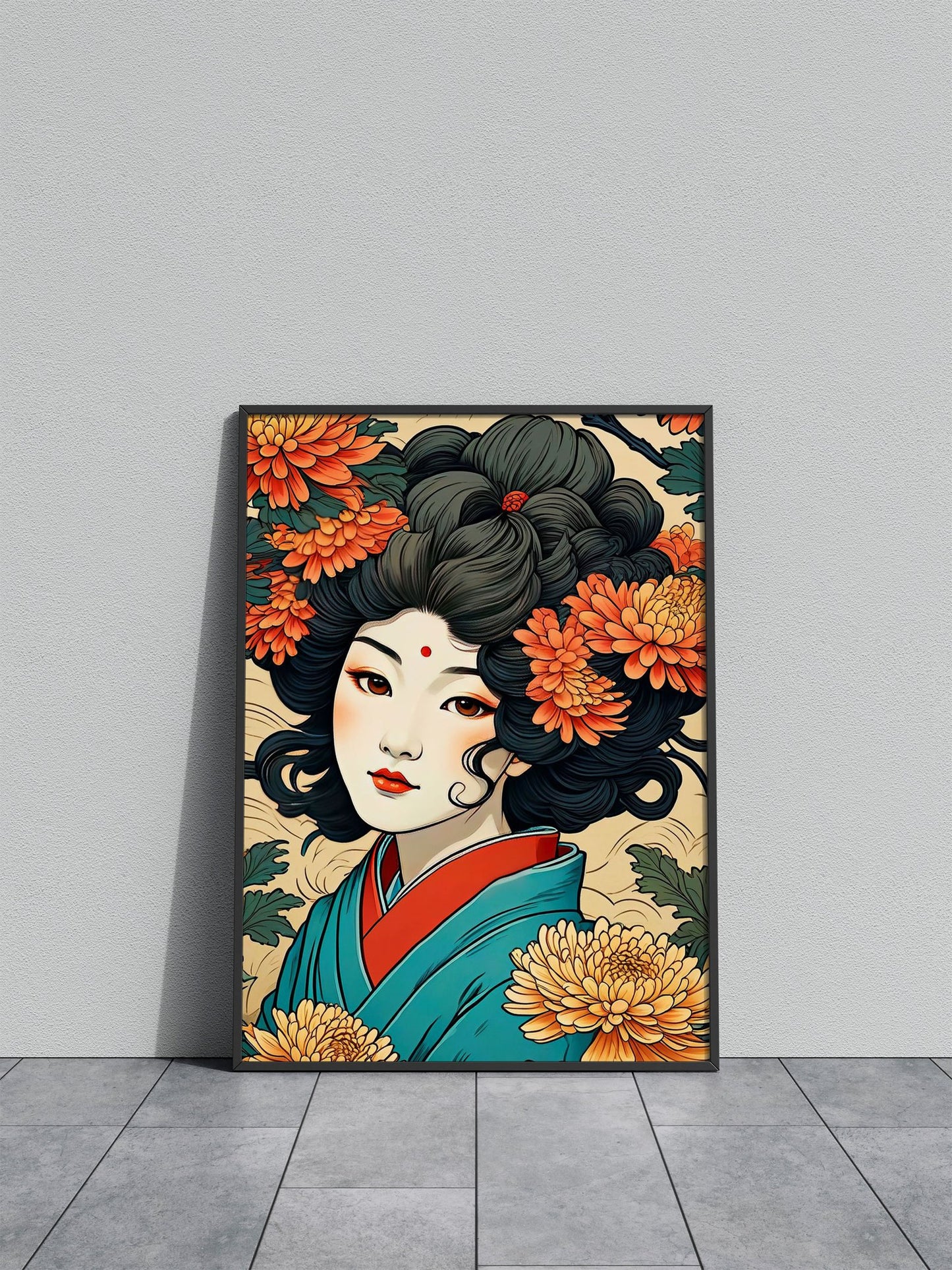Asian gardener girl Asian Style Poster | Wall Art for Home & Office | High-Quality Print