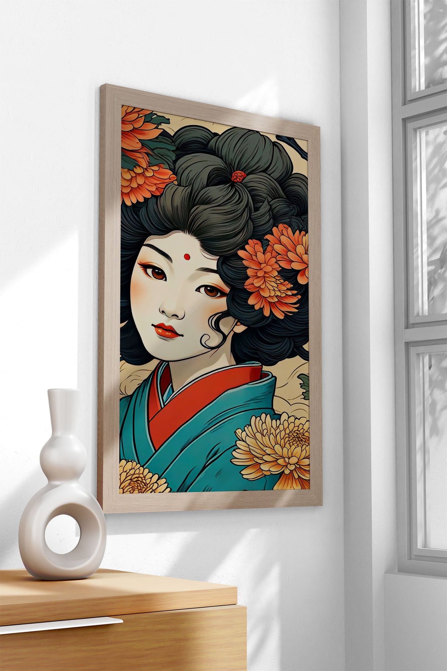 Asian gardener girl Asian Style Poster | Wall Art for Home & Office | High-Quality Print