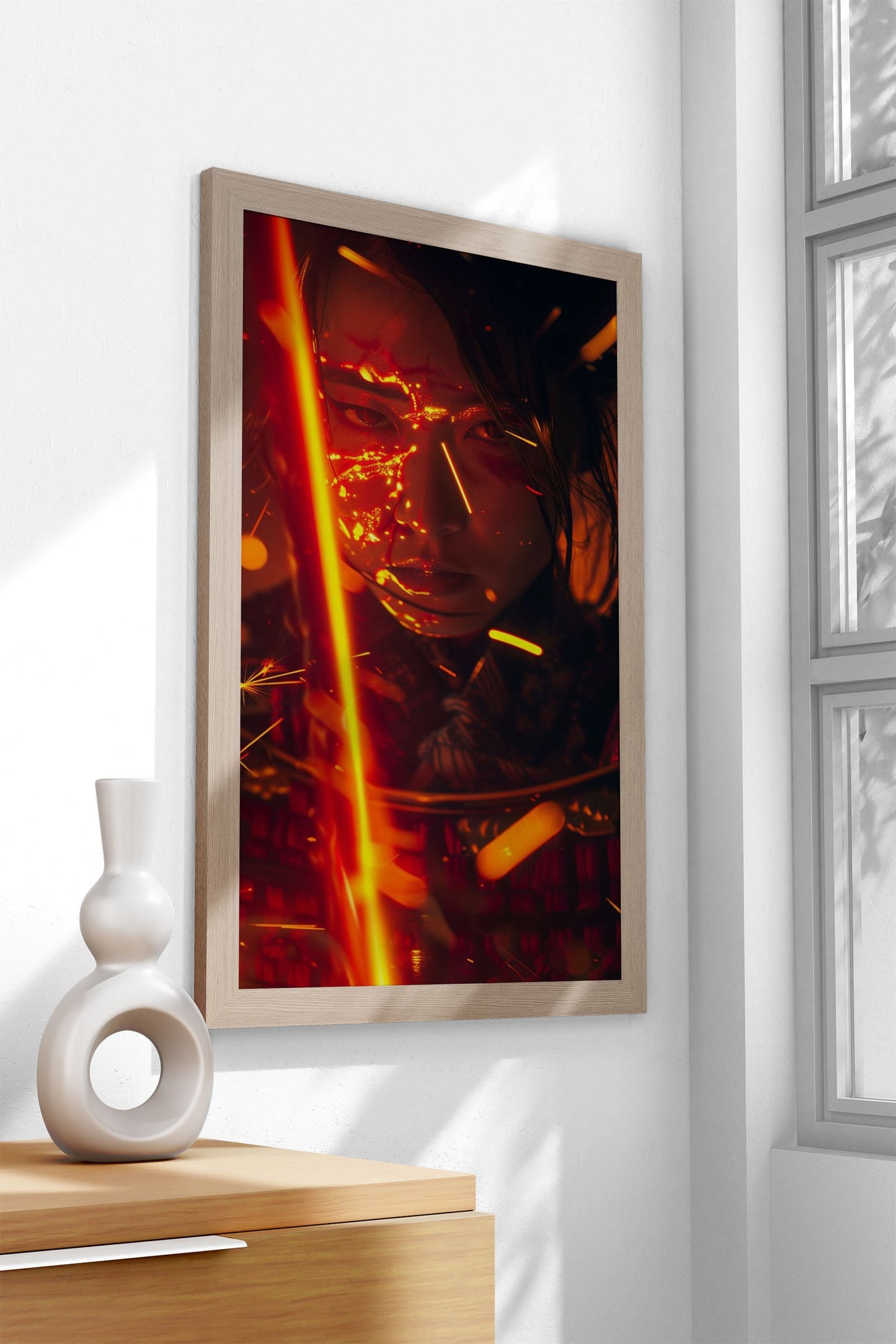 Asian themed Warrior Asian Style Poster | Wall Art for Home & Office | High-Quality Print
