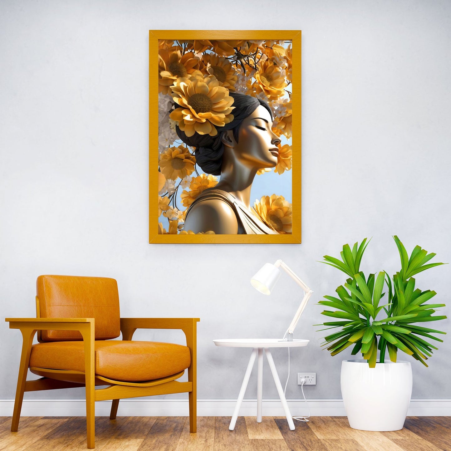 Asian woman among flowers Asian Style Poster | Wall Art for Home & Office | High-Quality Print