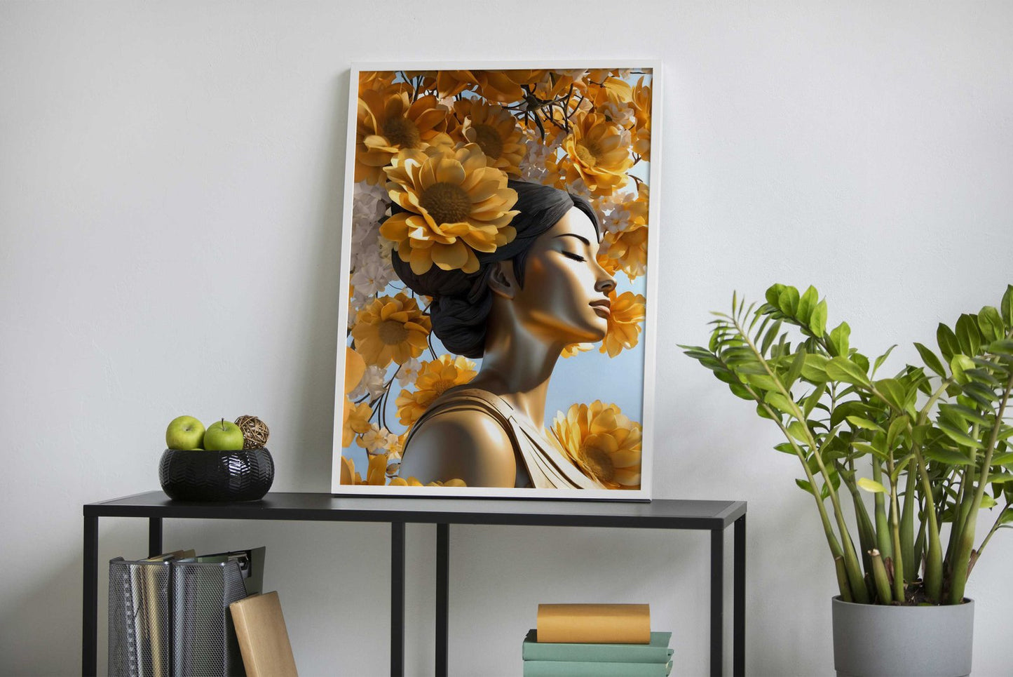 Asian woman among flowers Asian Style Poster | Wall Art for Home & Office | High-Quality Print