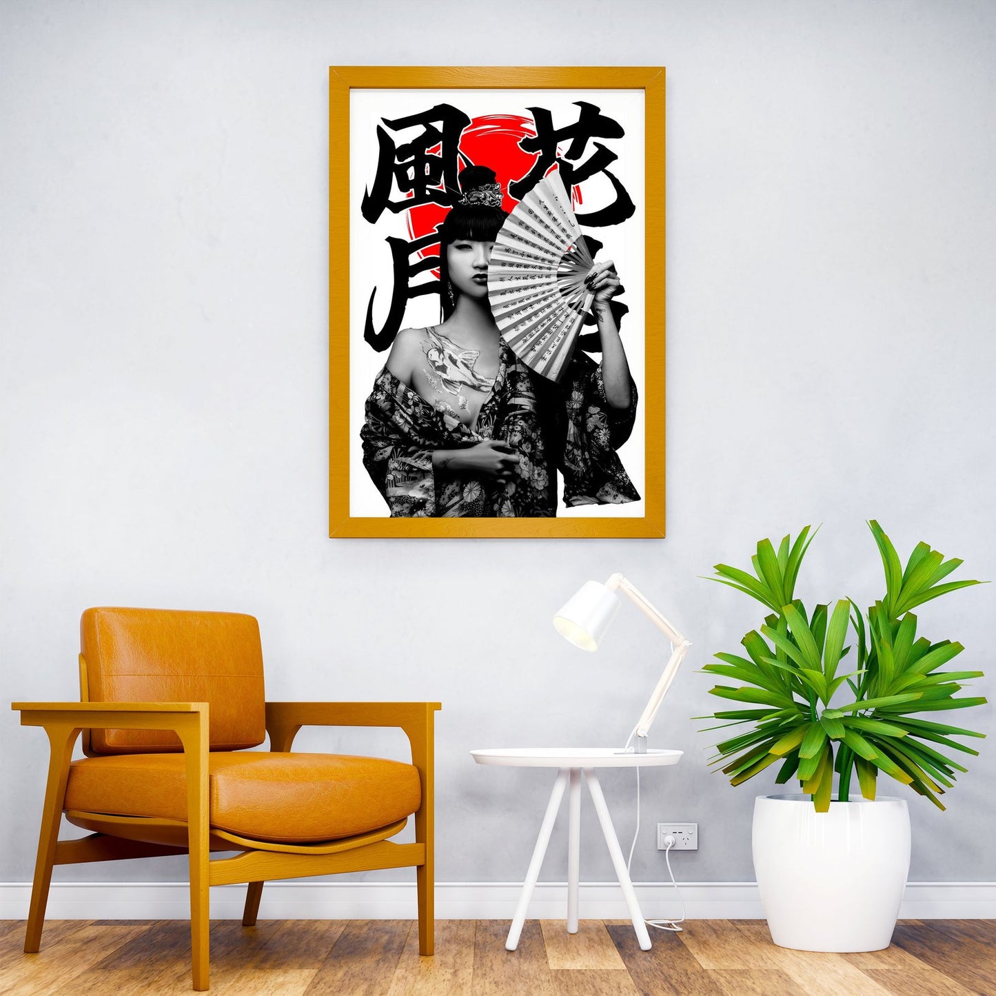 Asian woman fan Asian Style Poster | Wall Art for Home & Office | High-Quality Print