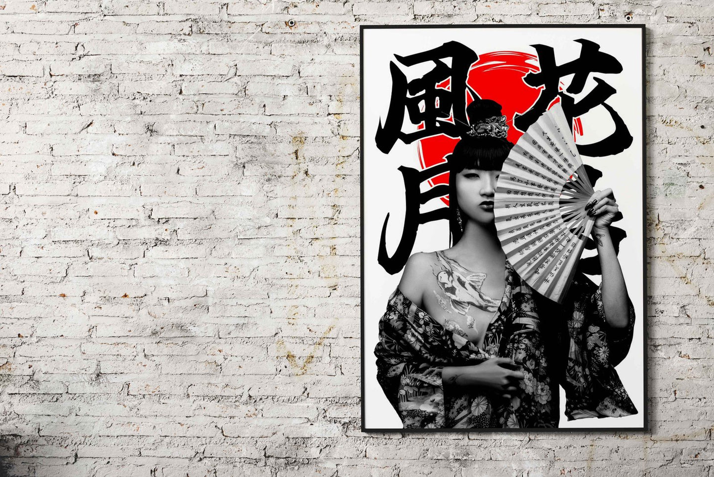 Asian woman fan Asian Style Poster | Wall Art for Home & Office | High-Quality Print