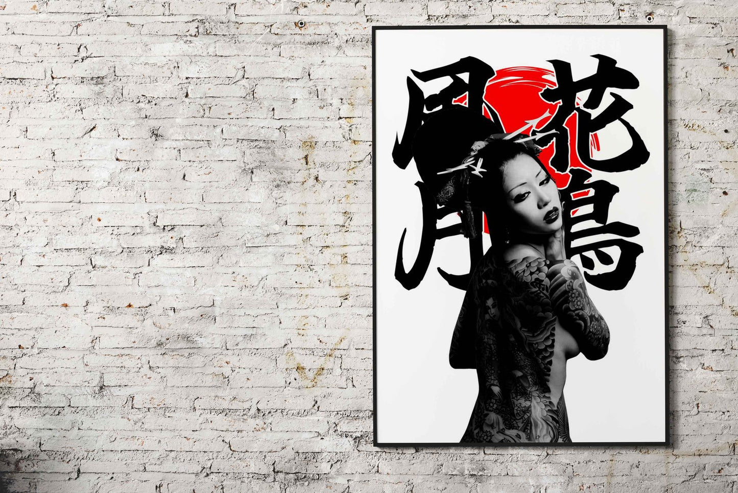 Asian woman tattoo Asian Style Poster | Wall Art for Home & Office | High-Quality Print