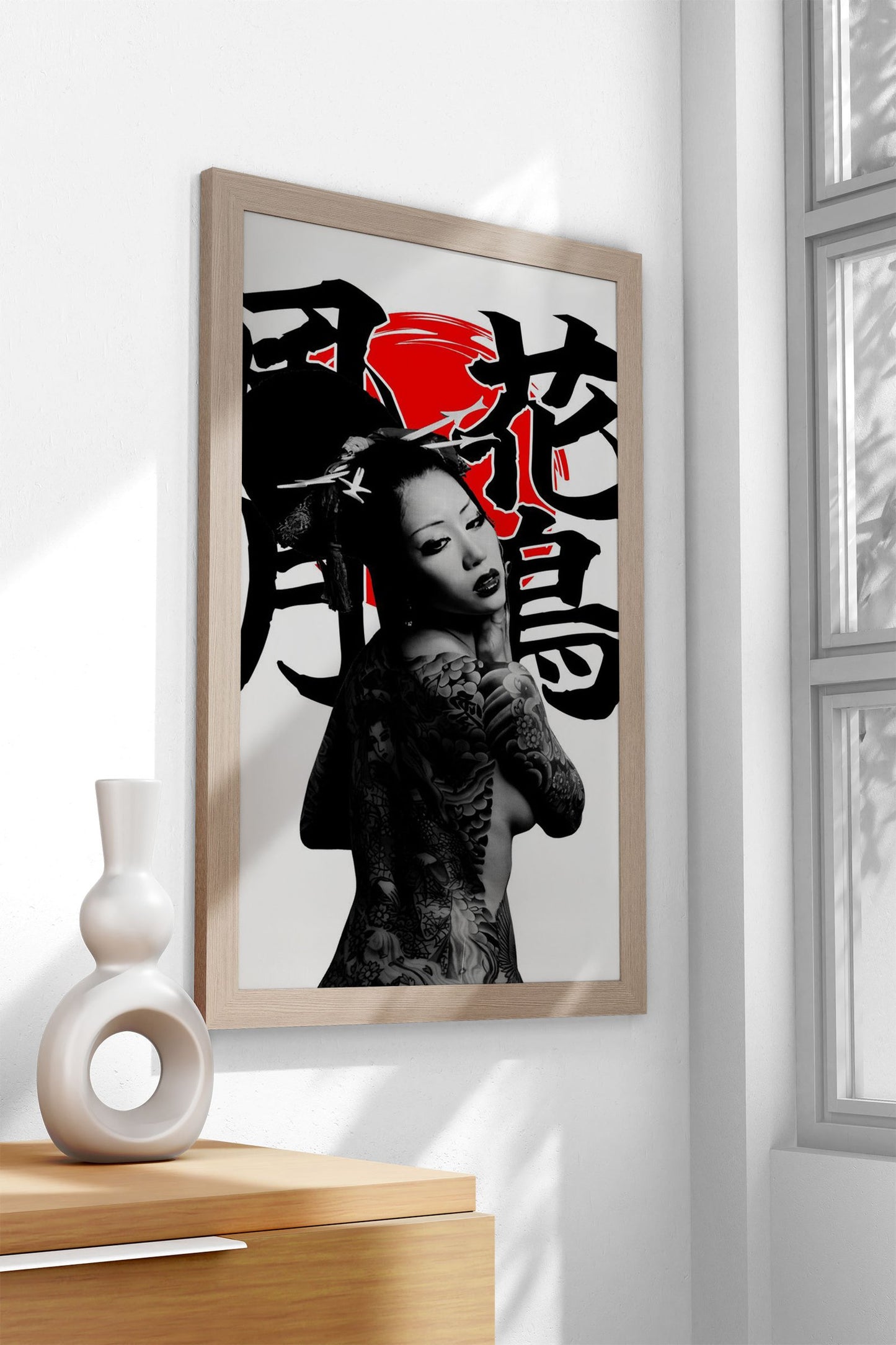 Asian woman tattoo Asian Style Poster | Wall Art for Home & Office | High-Quality Print