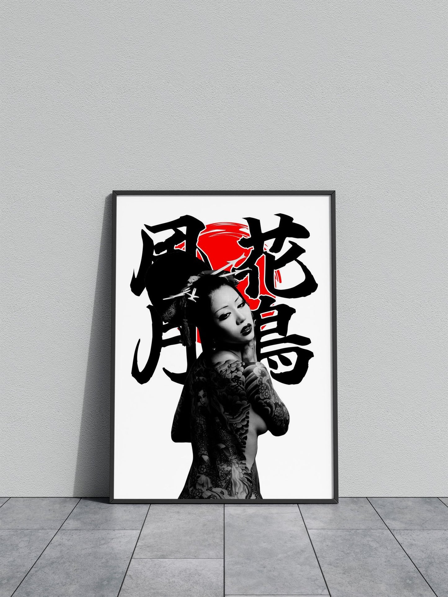 Asian woman tattoo Asian Style Poster | Wall Art for Home & Office | High-Quality Print