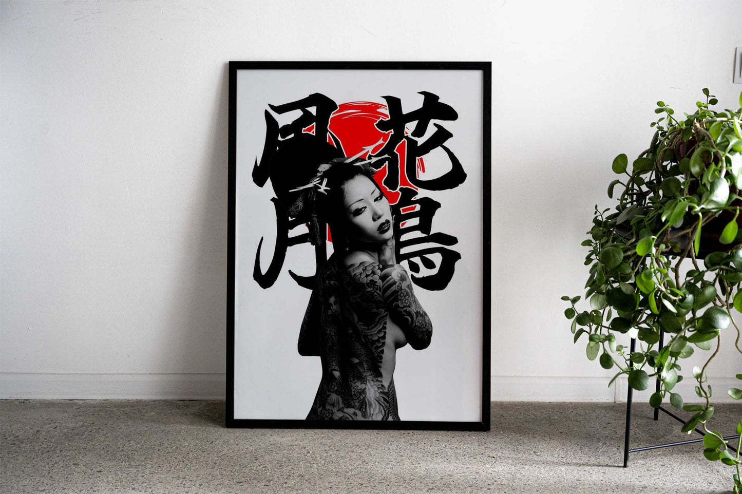 Asian woman tattoo Asian Style Poster | Wall Art for Home & Office | High-Quality Print