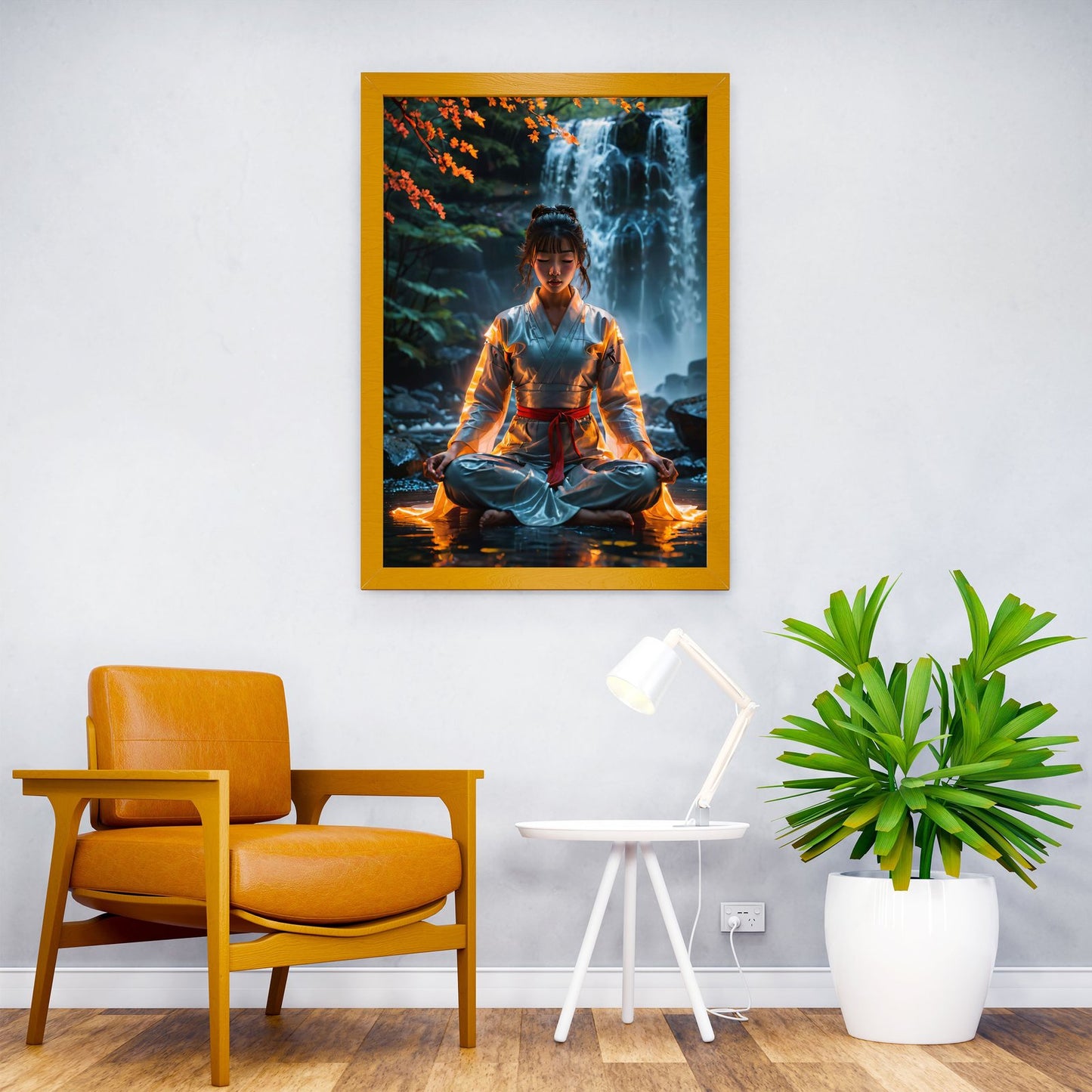 Asian women meditating Asian Style Poster | Wall Art for Home & Office | High-Quality Print