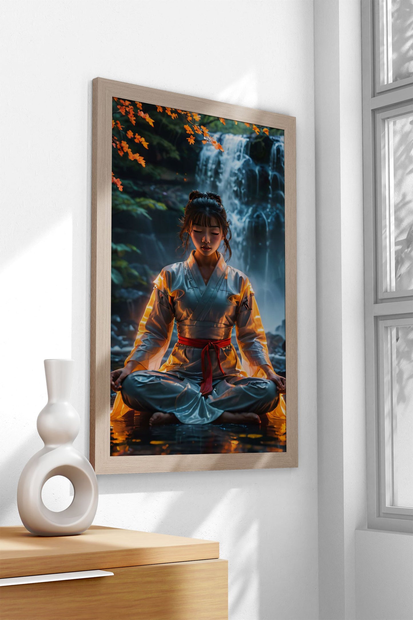 Asian women meditating Asian Style Poster | Wall Art for Home & Office | High-Quality Print