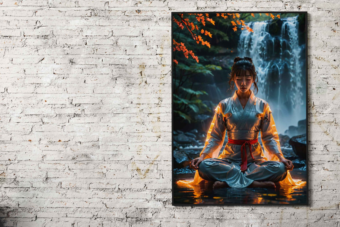 Asian women meditating Asian Style Poster | Wall Art for Home & Office | High-Quality Print