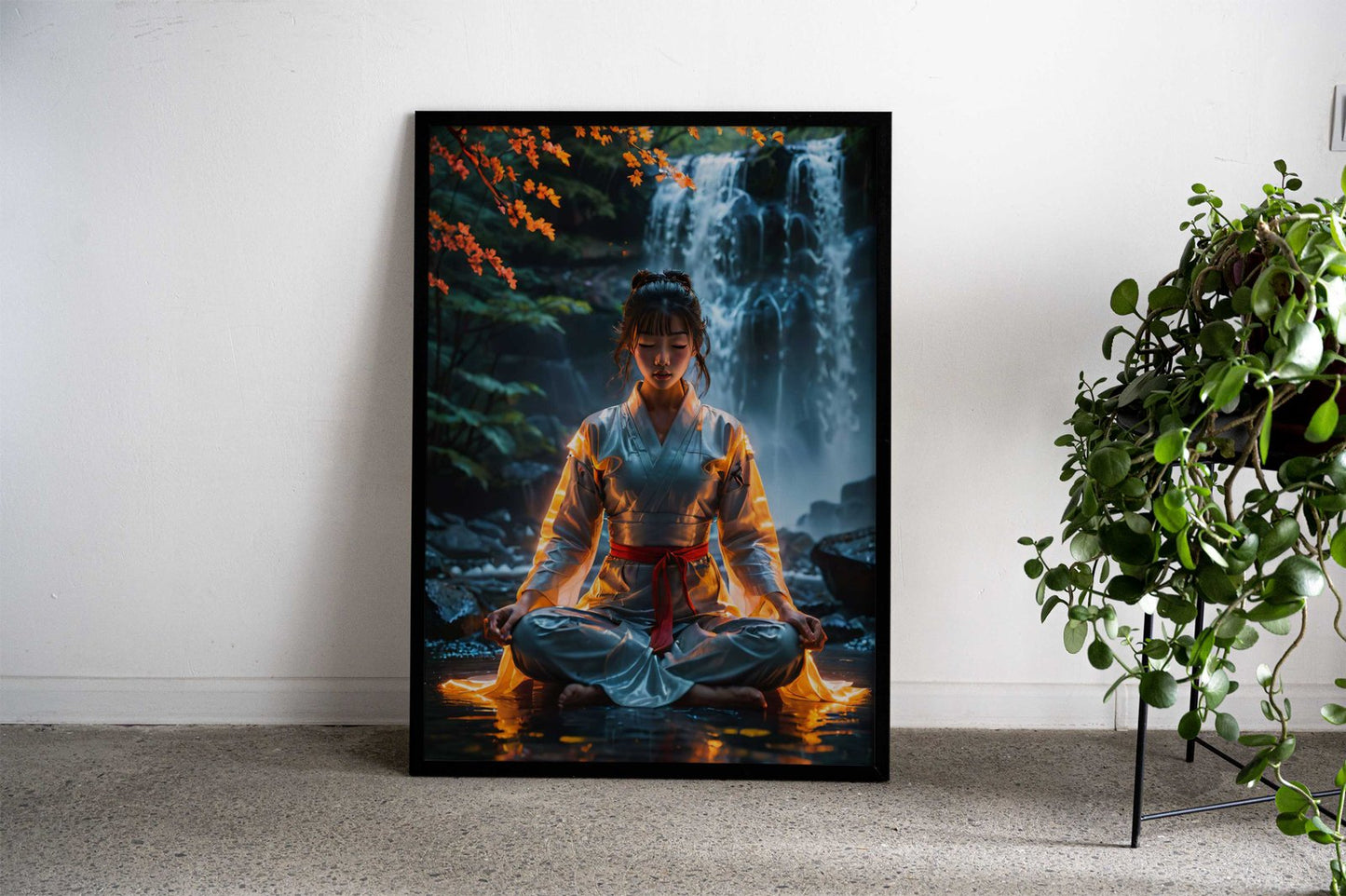 Asian women meditating Asian Style Poster | Wall Art for Home & Office | High-Quality Print