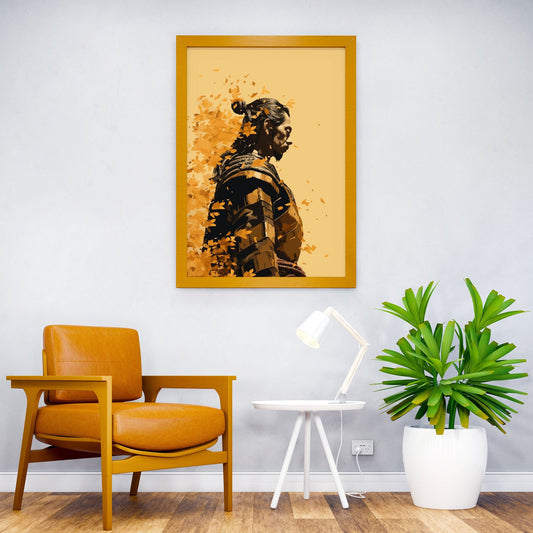 Autumn Samurai Pixel Art Asian Style Poster | Wall Art for Home & Office | High-Quality Print