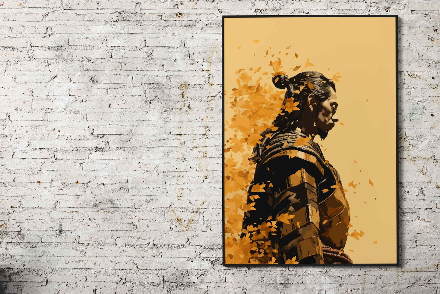 Autumn Samurai Pixel Art Asian Style Poster | Wall Art for Home & Office | High-Quality Print