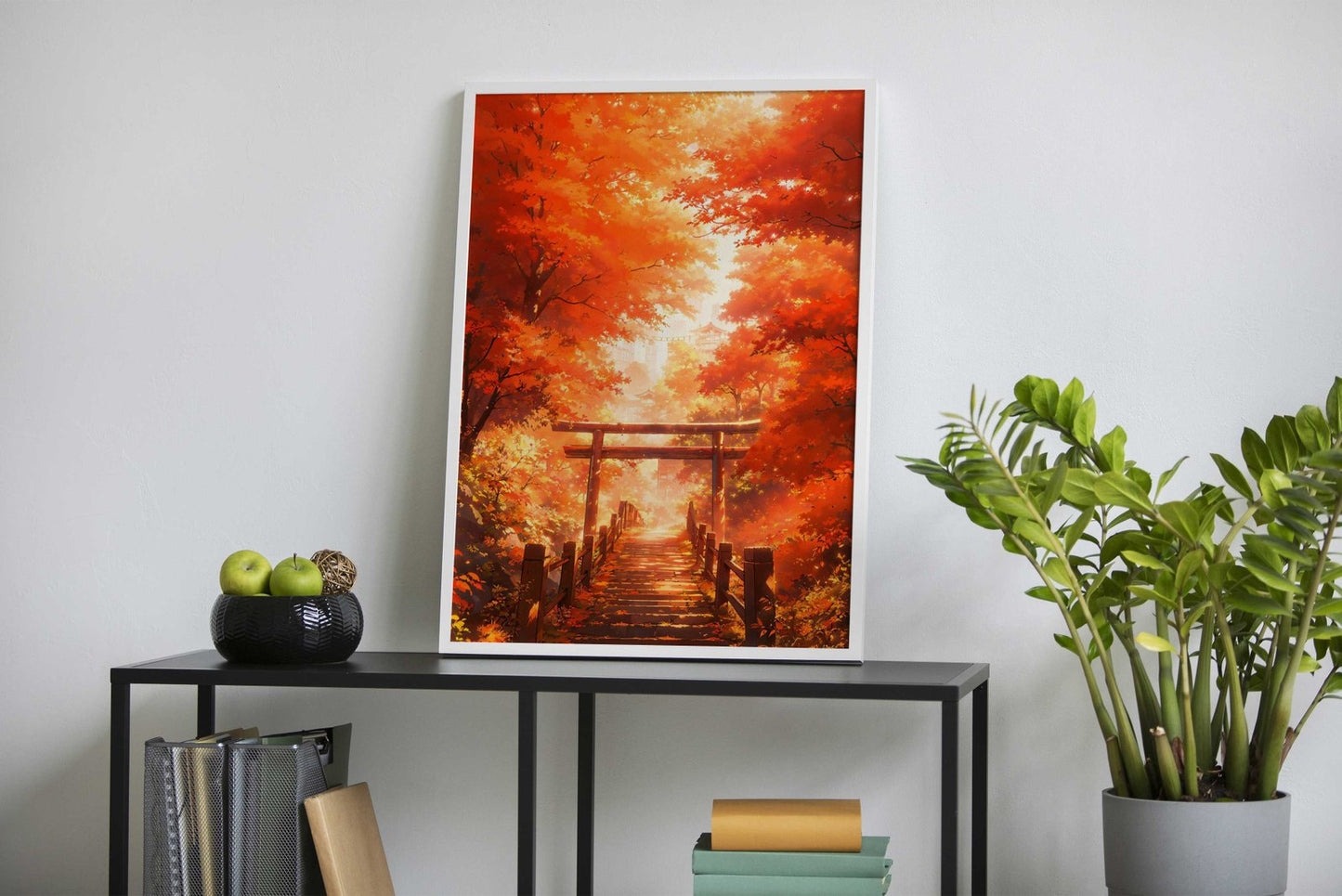 Autumn Torii Gate Asian Style Poster | Wall Art for Home & Office | High-Quality Print