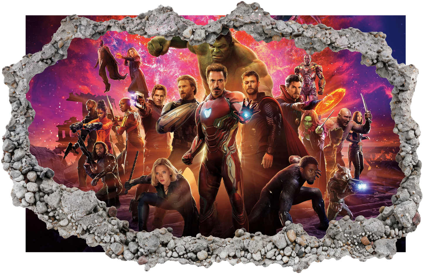 Avengers Endgame Heroes 3D Effect Sticker Bedroom Decor 041