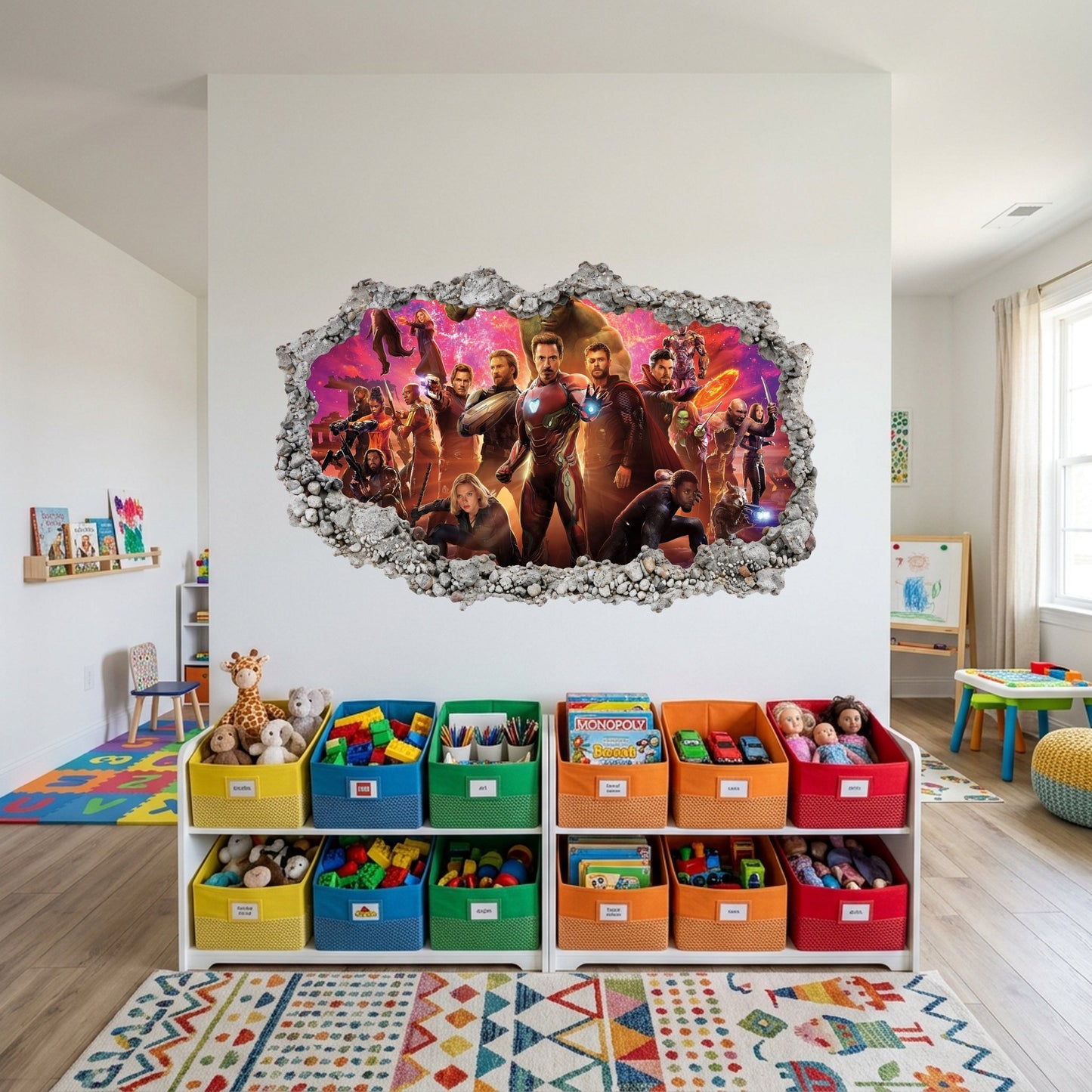 Avengers Endgame Heroes 3D Effect Sticker Bedroom Decor 041