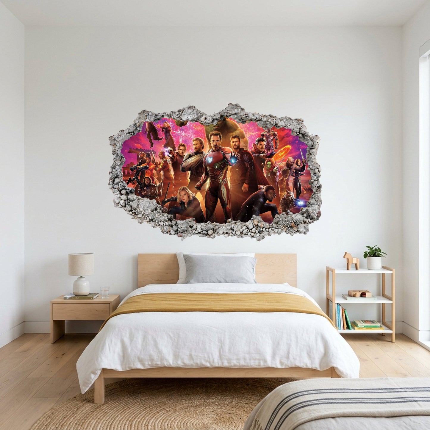 Avengers Endgame Heroes 3D Effect Sticker Bedroom Decor 041