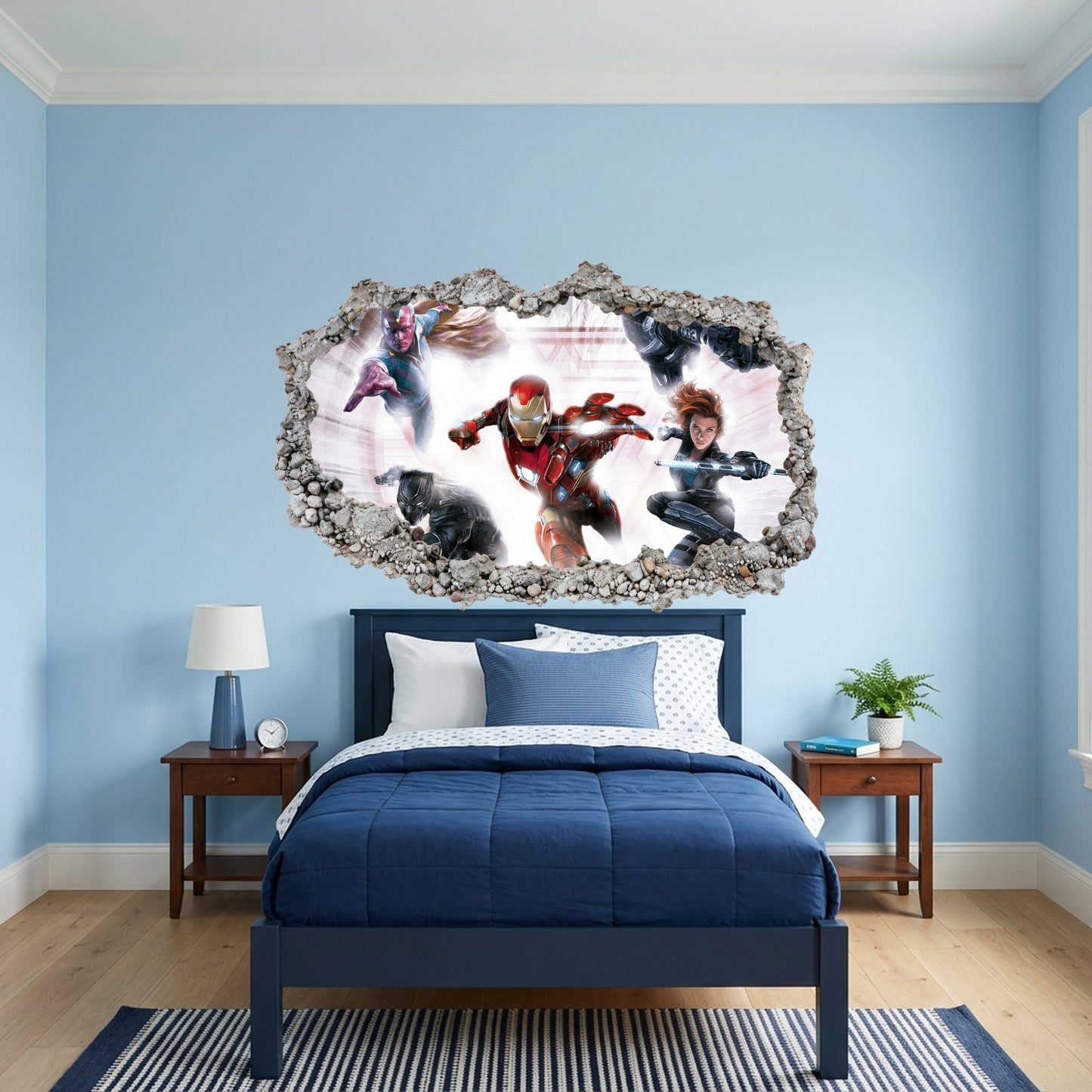 Avengers Endgame Heroes 3D Effect Sticker Playroom Art Decal 022