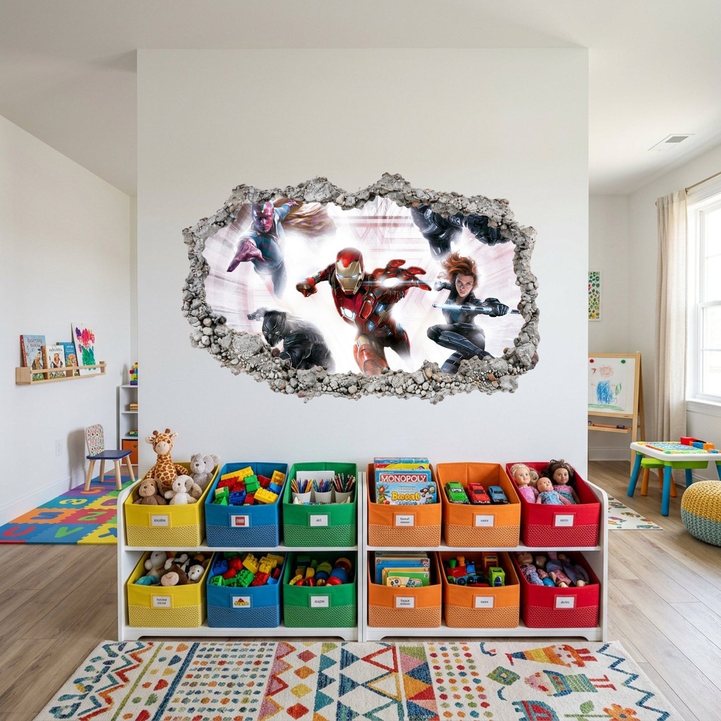 Avengers Endgame Heroes 3D Effect Sticker Playroom Art Decal 022