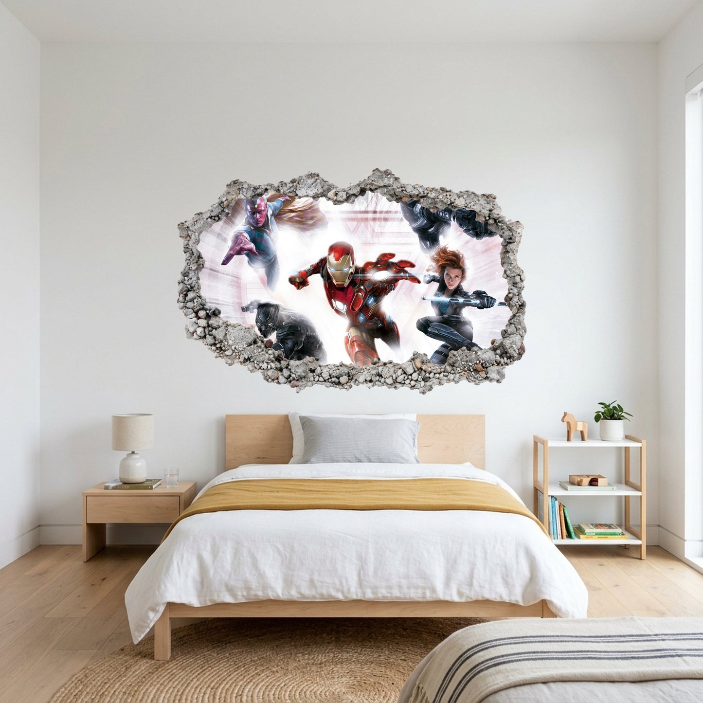 Avengers Endgame Heroes 3D Effect Sticker Playroom Art Decal 022