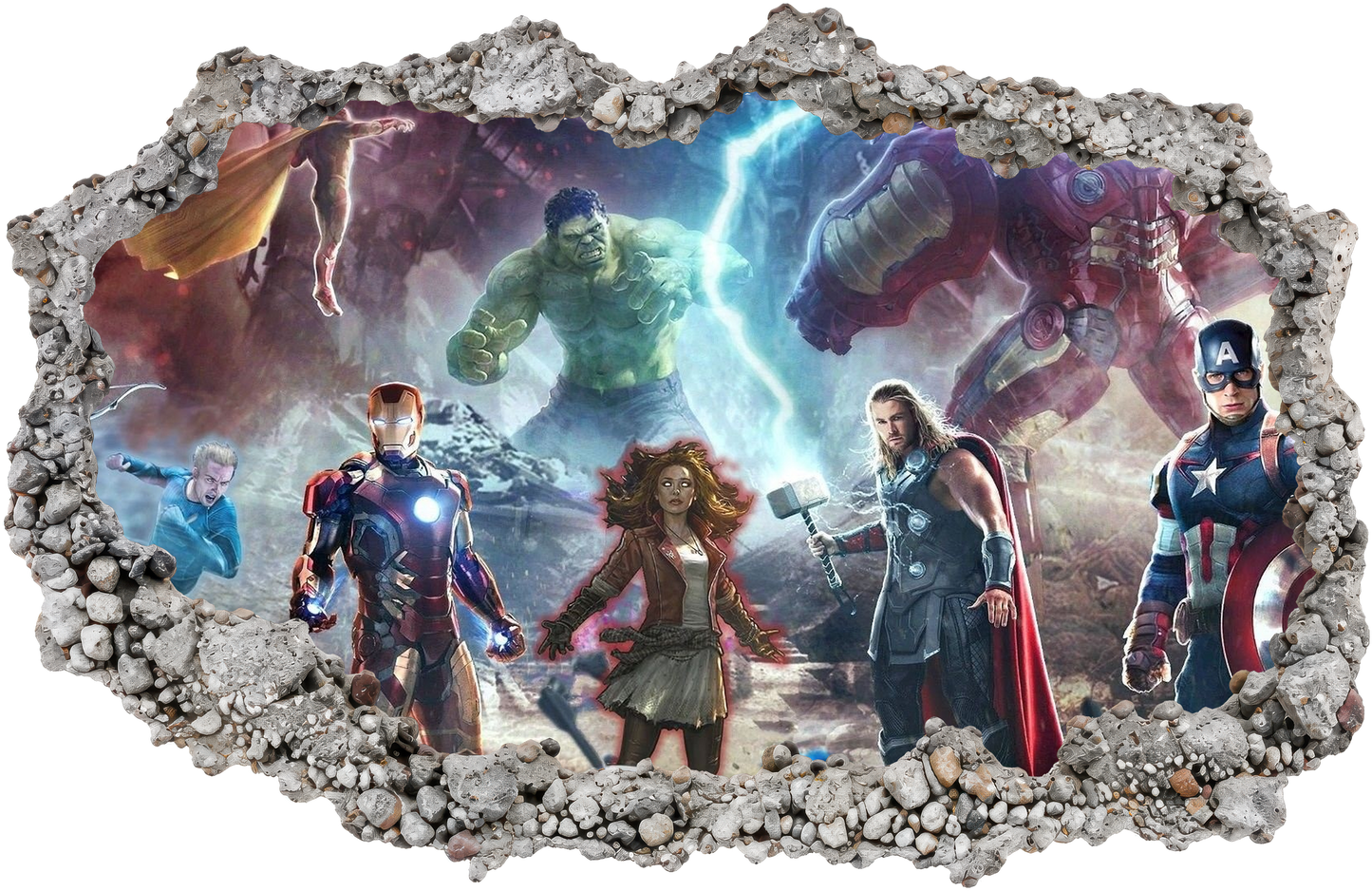 Avengers Endgame Heroes Playroom Art Decal Vinyl Mural 001