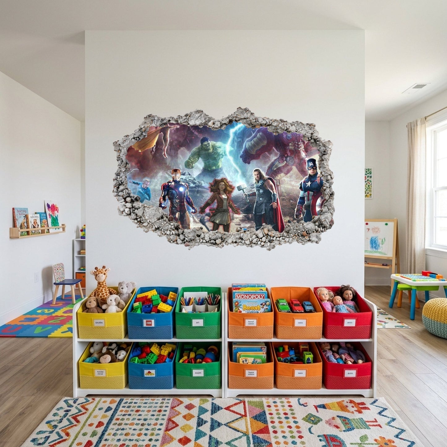 Avengers Endgame Heroes Playroom Art Decal Vinyl Mural 001