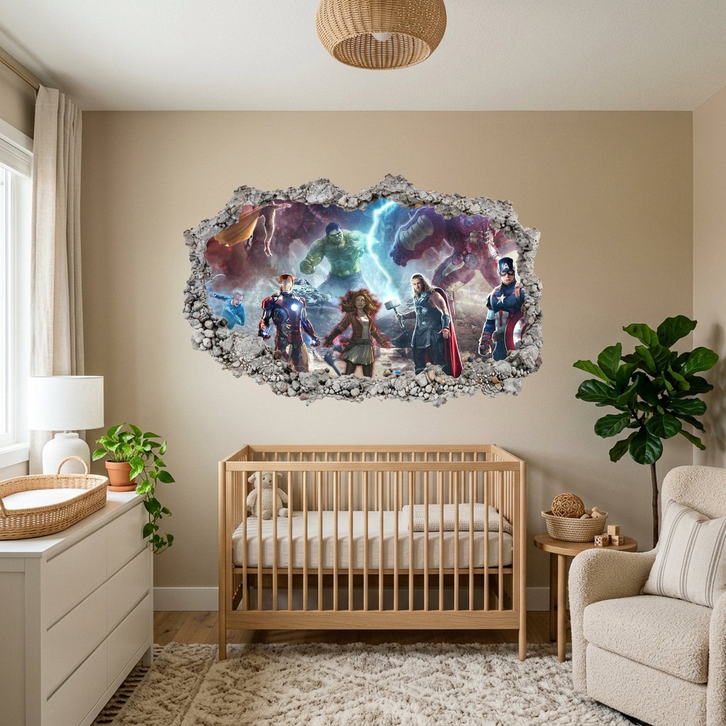 Avengers Endgame Heroes Playroom Art Decal Vinyl Mural 001