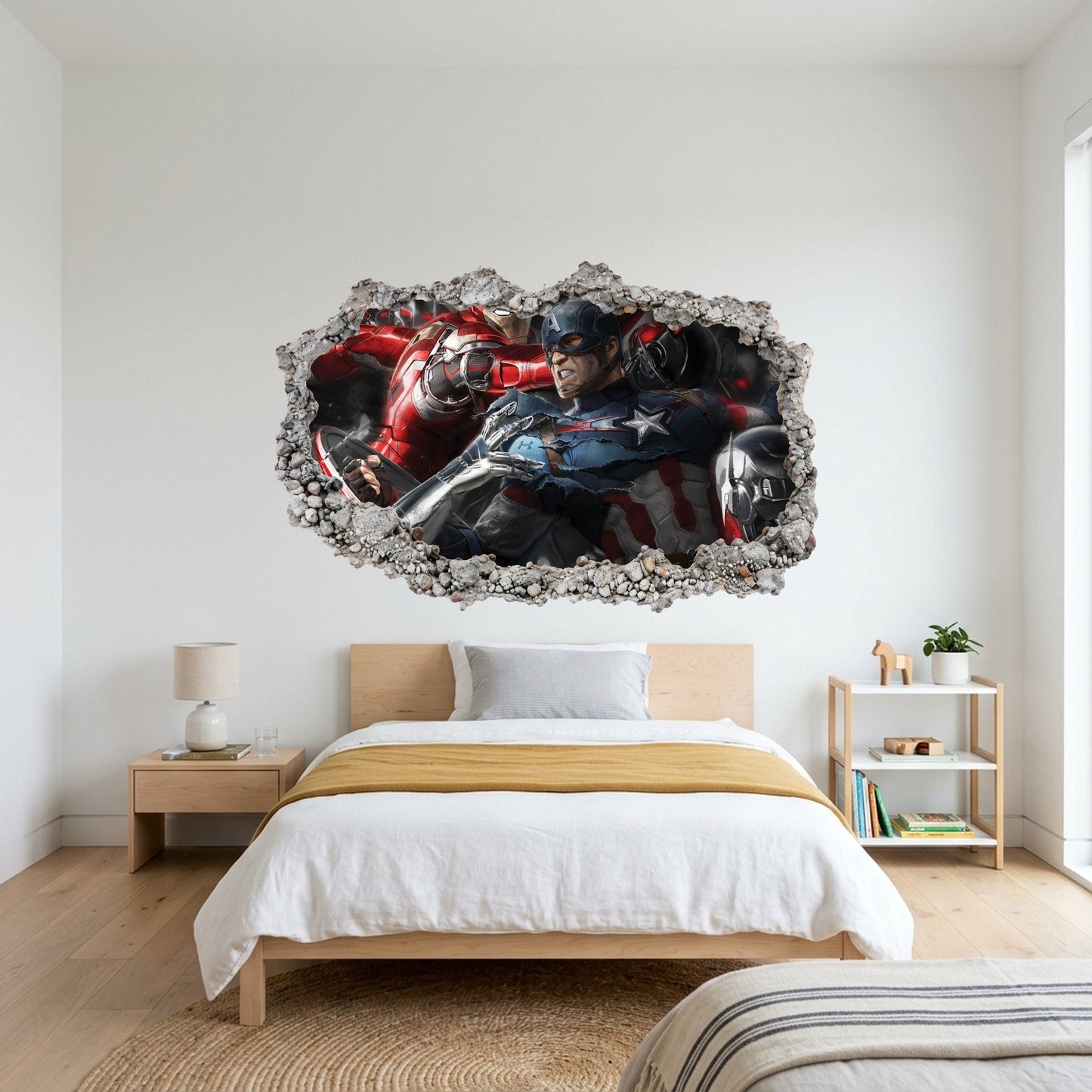 Avengers Endgame Heroes Smashed Brick Decal Bedroom Decor 008