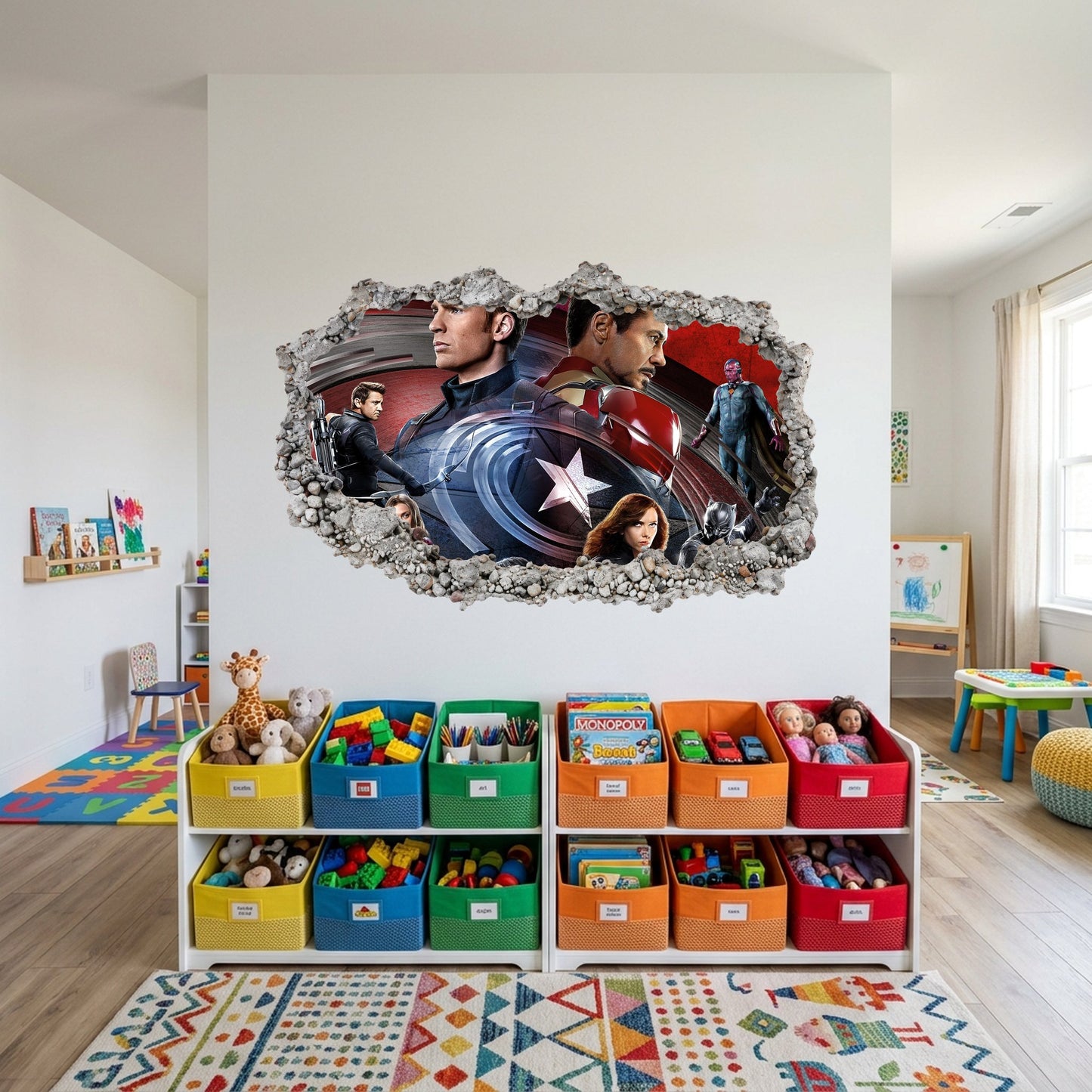 Avengers Endgame Heroes Smashed Brick Decal Vinyl Mural 024