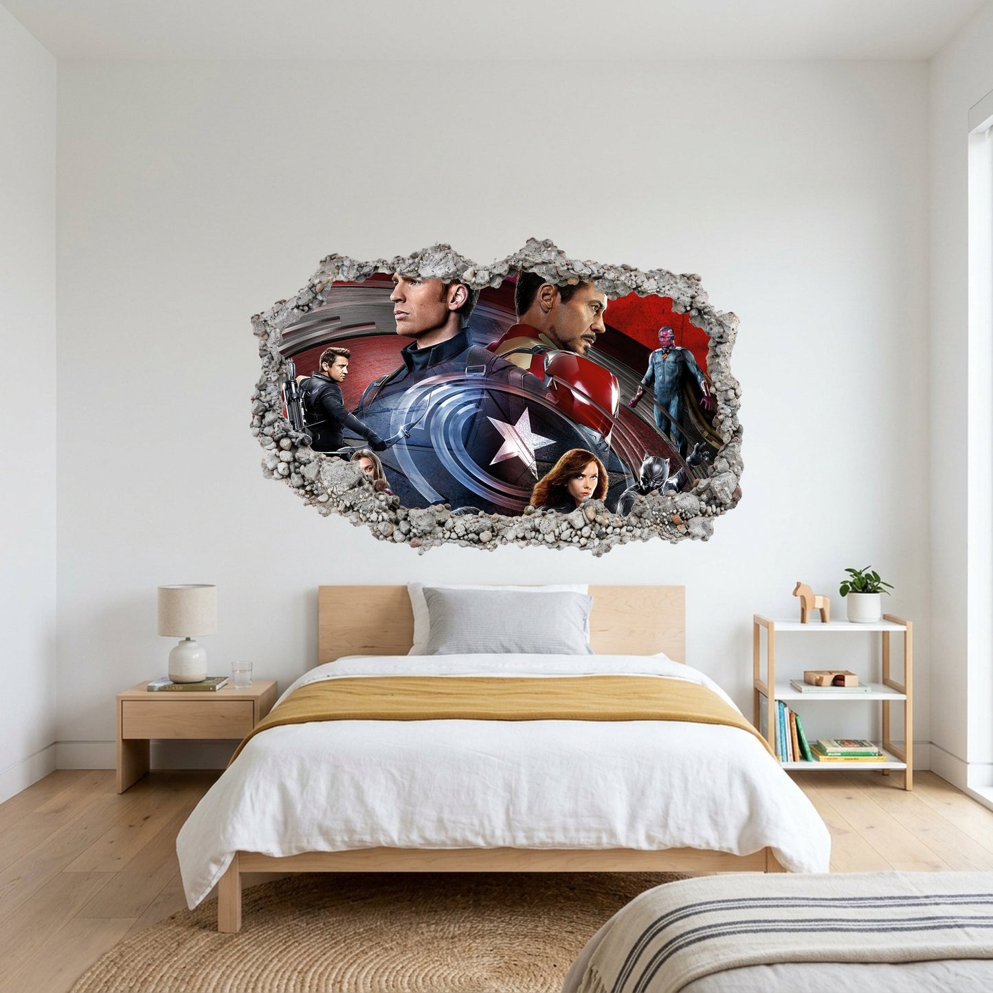 Avengers Endgame Heroes Smashed Brick Decal Vinyl Mural 024