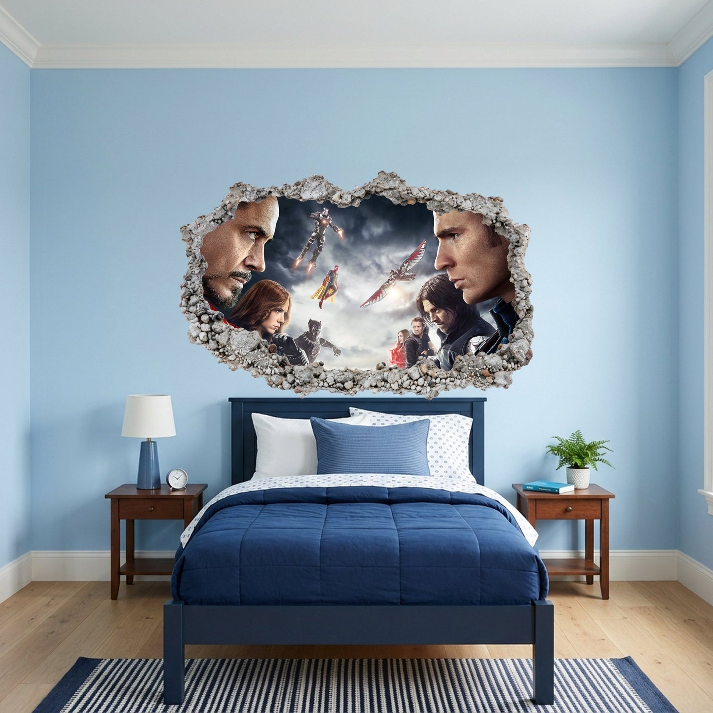 Avengers Endgame Heroes Smashed Brick Decal Wall Art Sticker 021